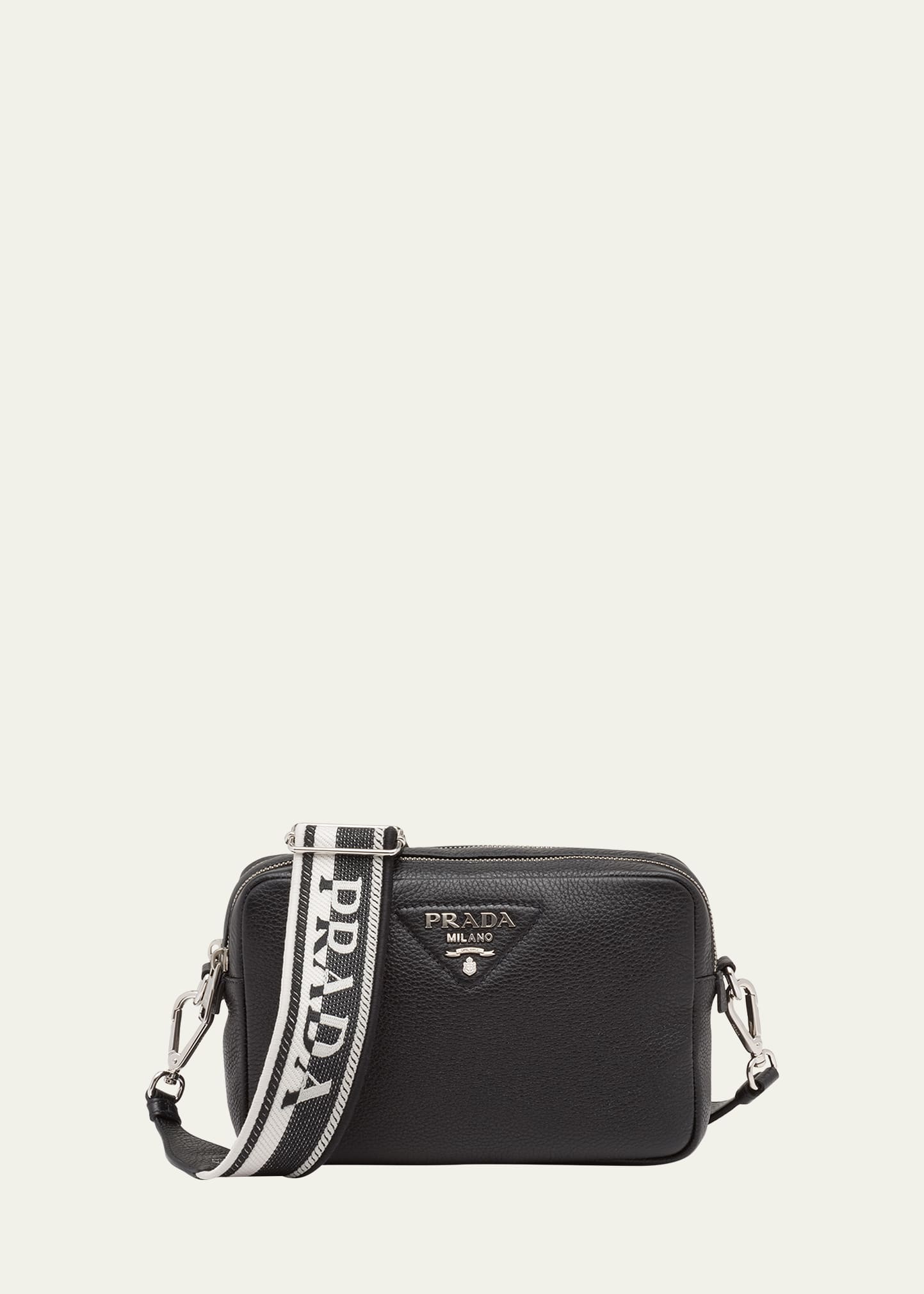 Prada Triangle Logo Zip Camera Crossbody Bag Bergdorf Goodman