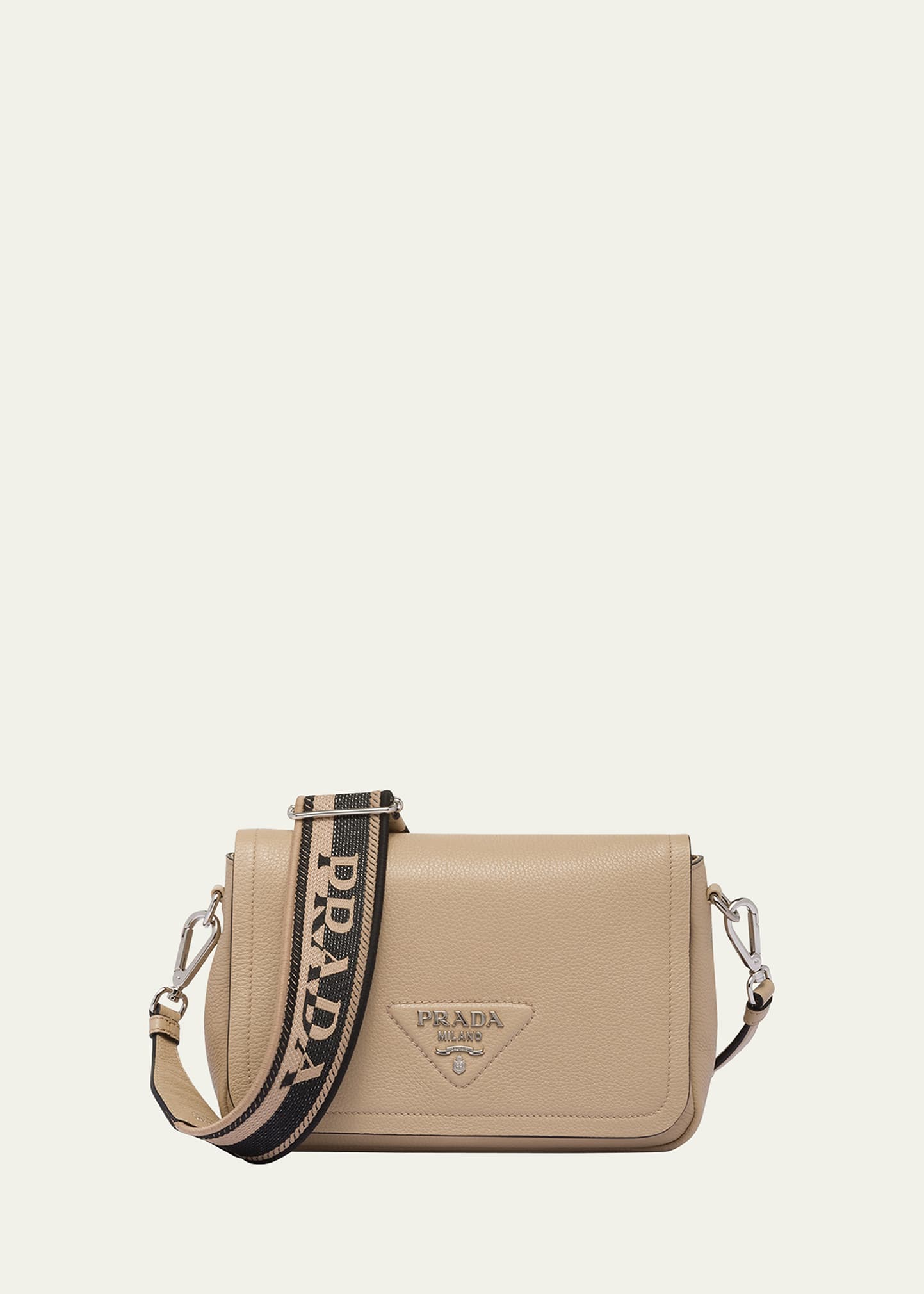 Prada Small Logo Soft Leather Shoulder Bag - Bergdorf Goodman