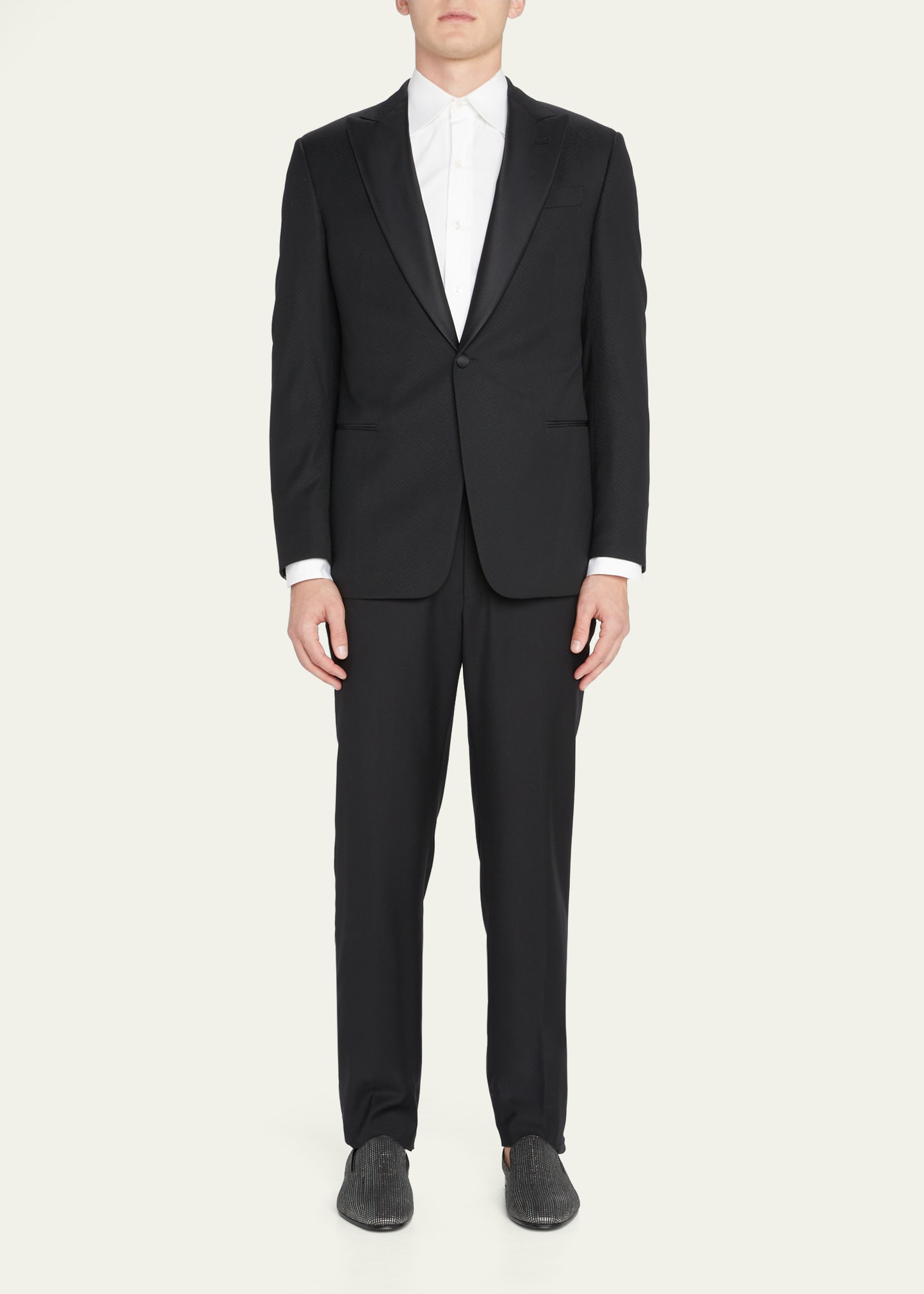 Giorgio Armani Men's Zigzag Stitch Dinner Jacket - Bergdorf Goodman