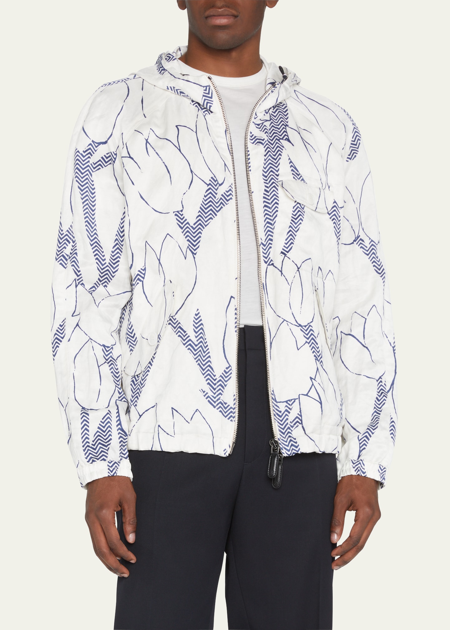 Giorgio armani ホワイト ラペルパイピング ジャケット 52 NEW EMPORIO