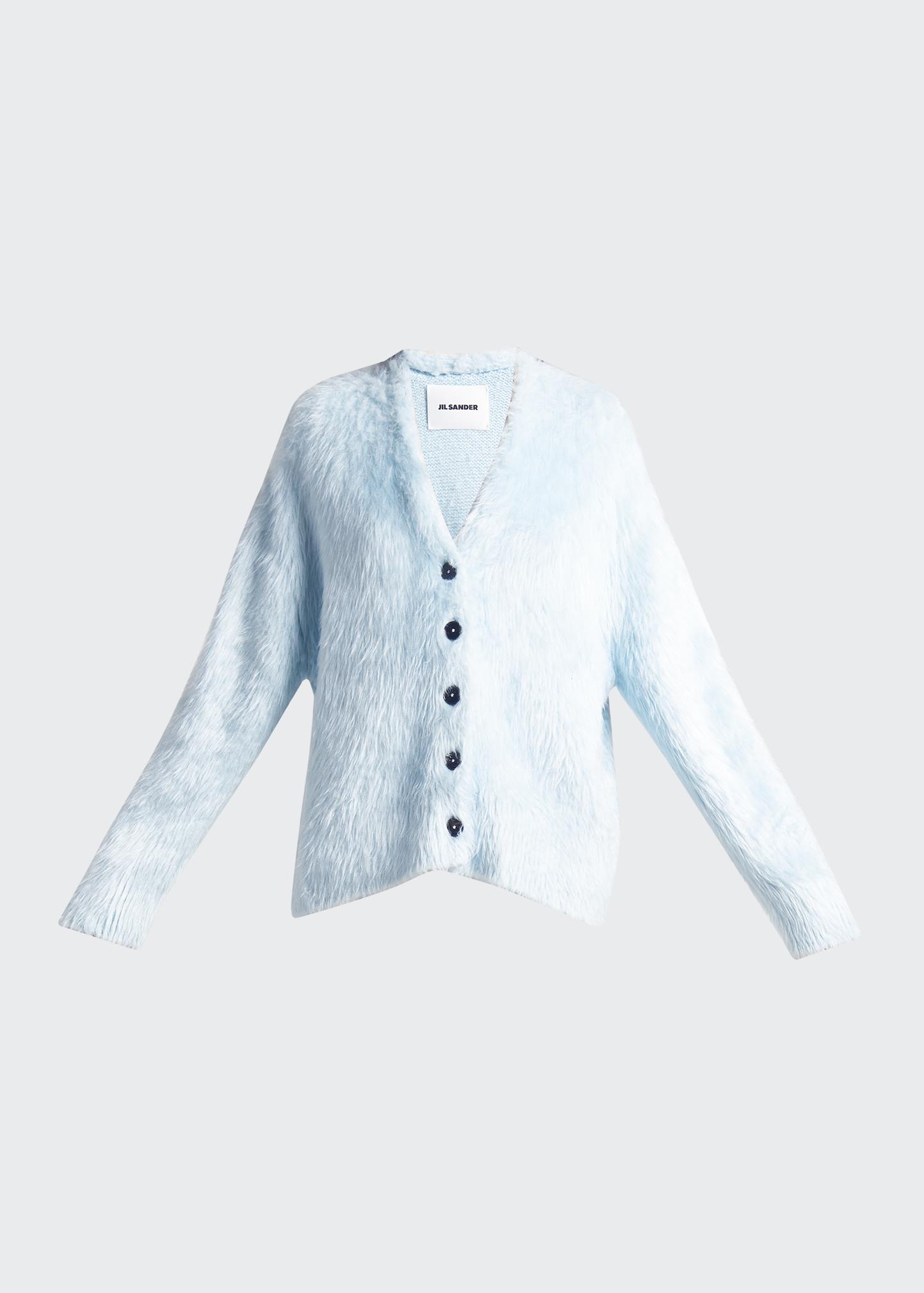 Jil Sander Fuzzy Oversized Silk Cardigan - Bergdorf Goodman