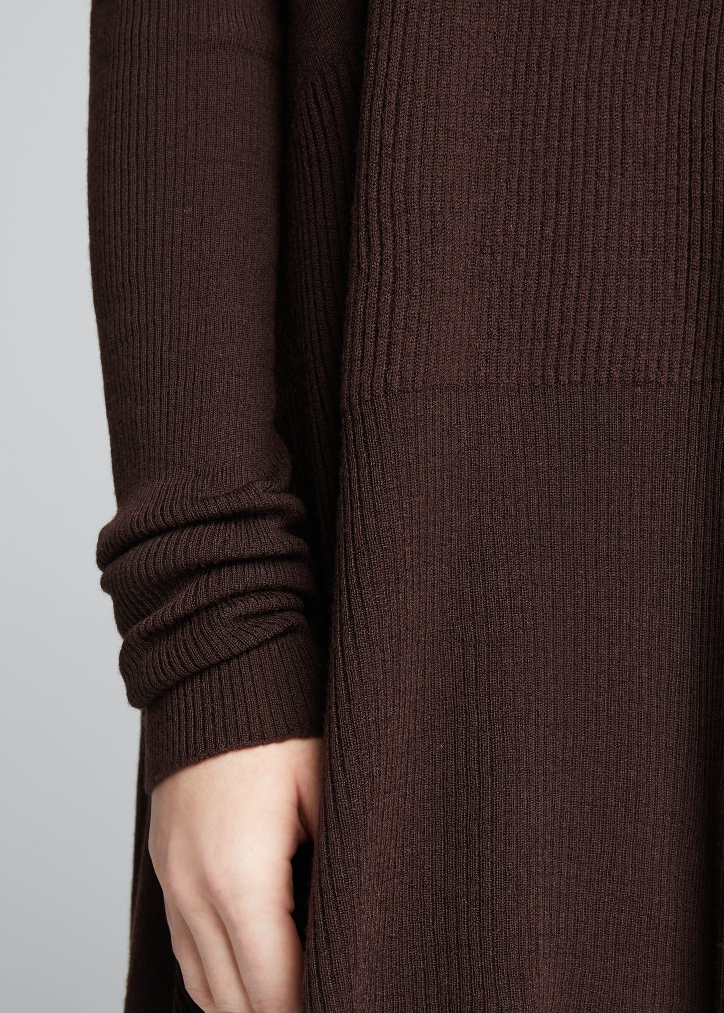 Rick Owens Long Open-Front Wool Wrap Cardigan Sweater - Bergdorf