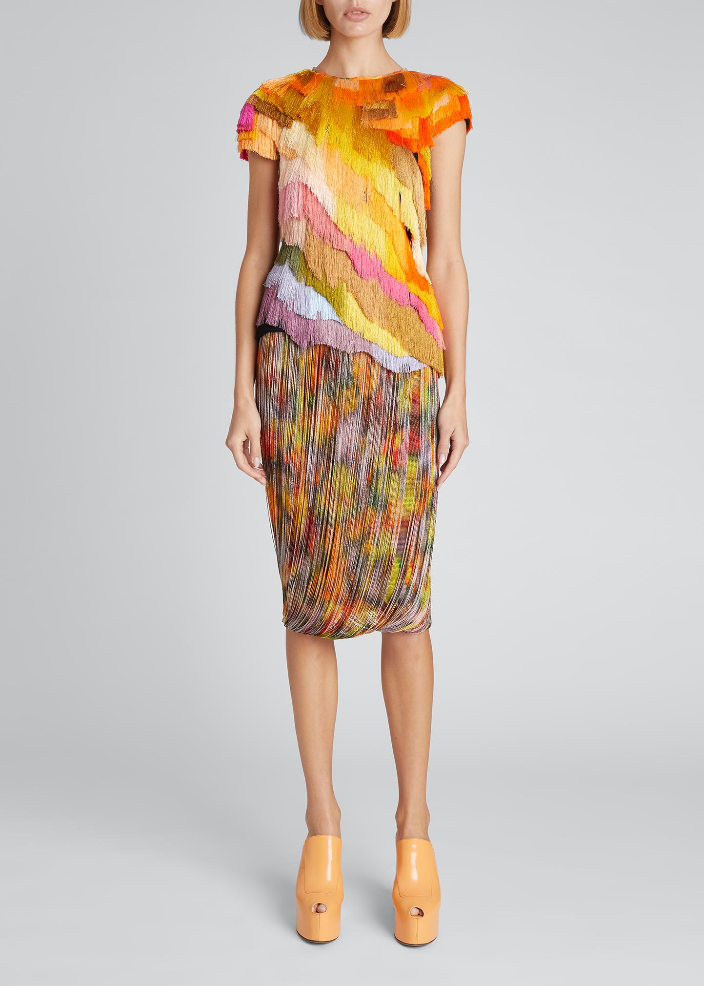 Dries Van Noten Asymmetric Layered Fringe Top - Bergdorf Goodman