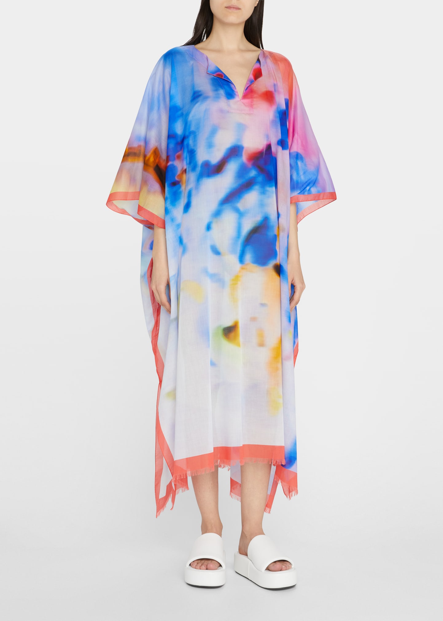 Dries Van Noten Cotton Voile Long Kaftan - Bergdorf Goodman