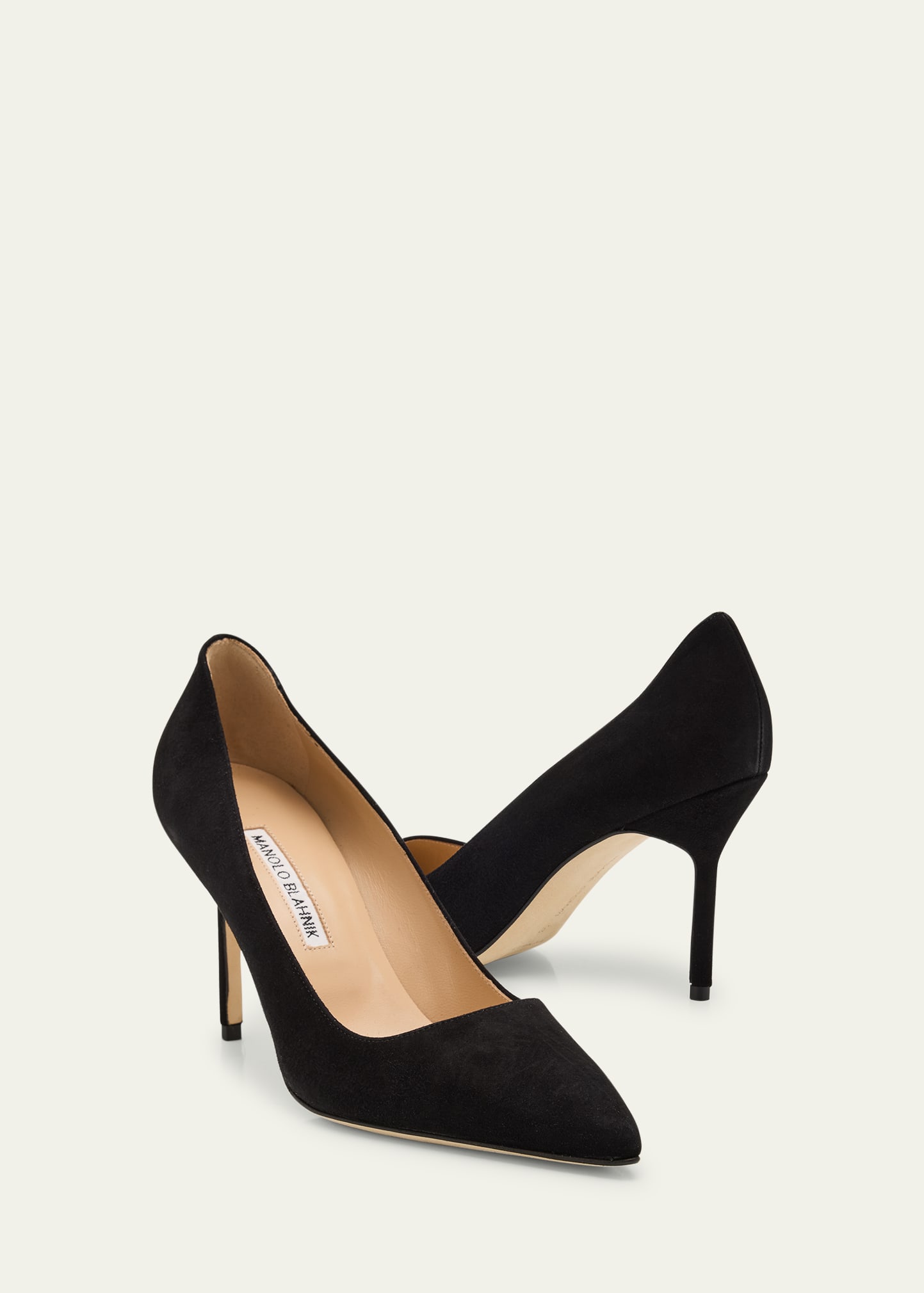 Manolo Blahnik BB 90mm Suede Pumps - Bergdorf Goodman