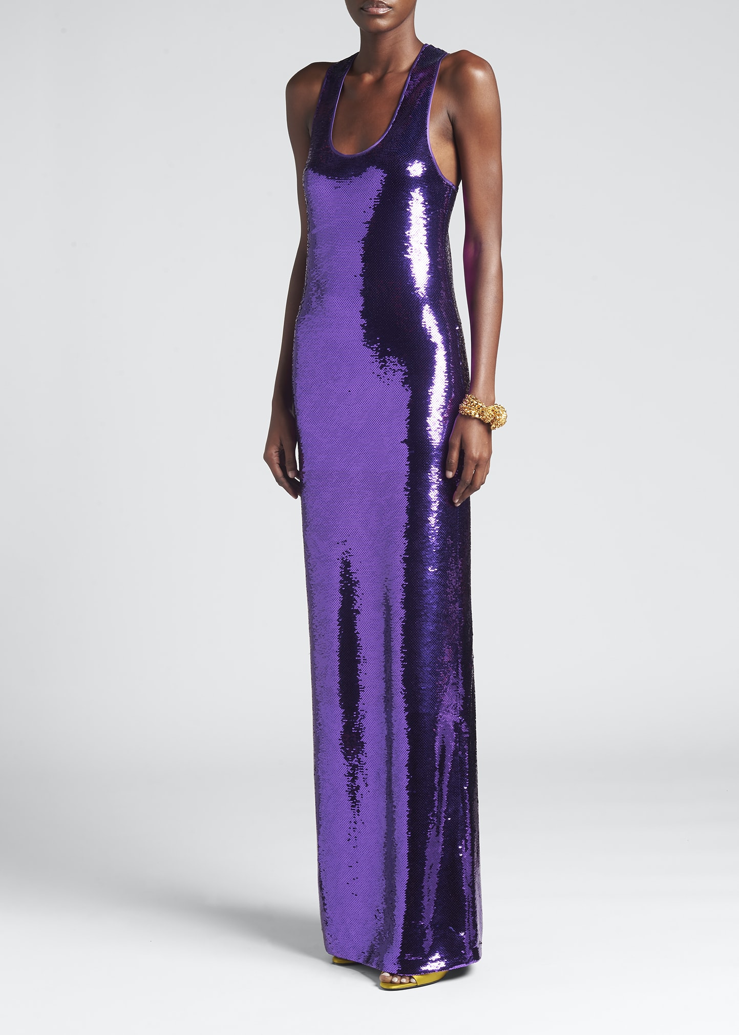 tom ford purple dress Tom Ford, Halterneck cashmere-blend gown, Women, Purple, XL, Dresses