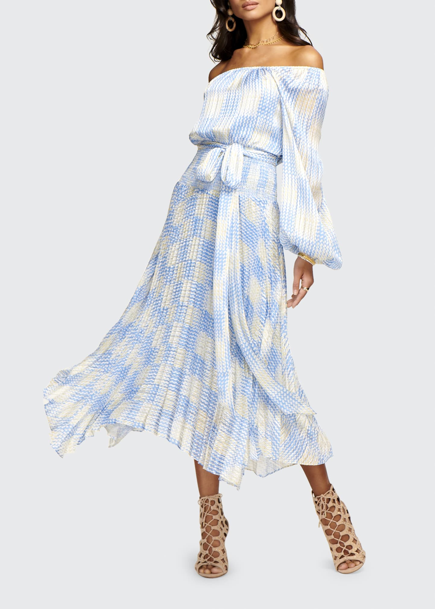 aviette off shoulder dress Ramy Brook Aviette Off-Shoulder Dress