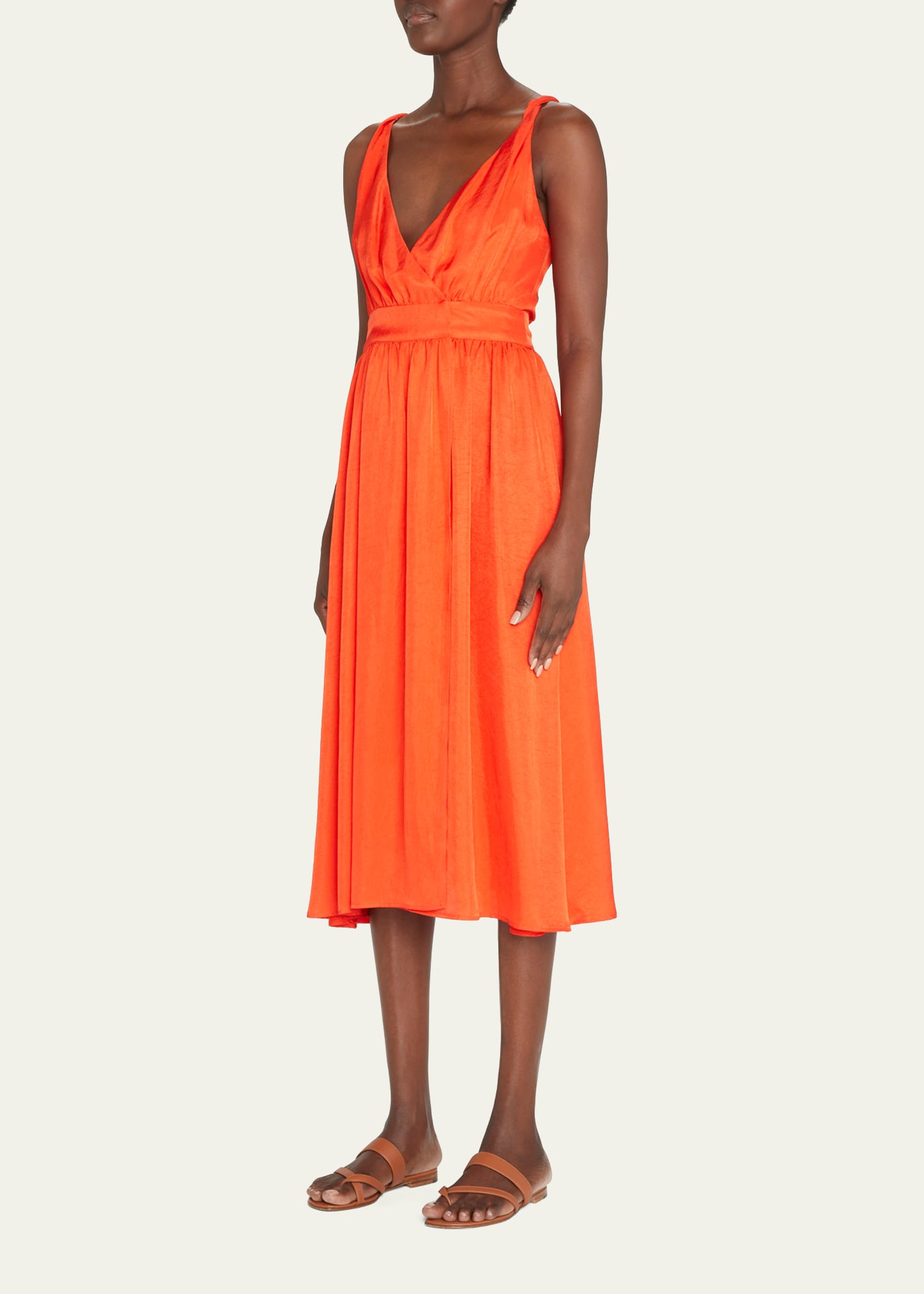 Ciao Lucia Hydra Satin FauxWrap Midi Dress Big Apple Buddy