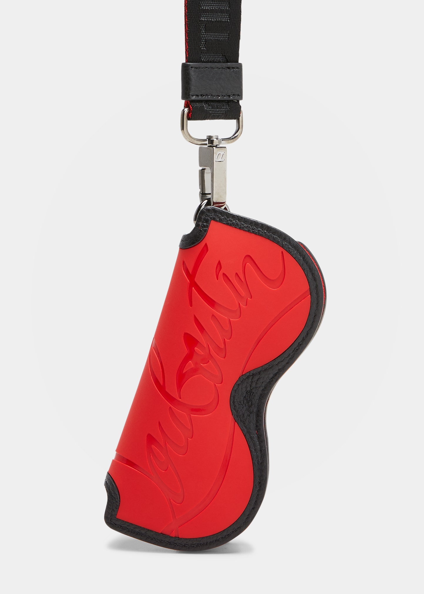 Christian Louboutin Men's Leather Glasses Case w/ Strap - Bergdorf