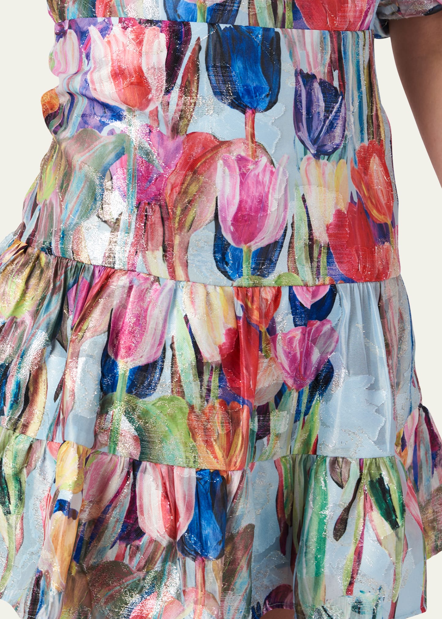 milly metallic tulip dress Milly Hayden Metallic Tulip Halter Dress