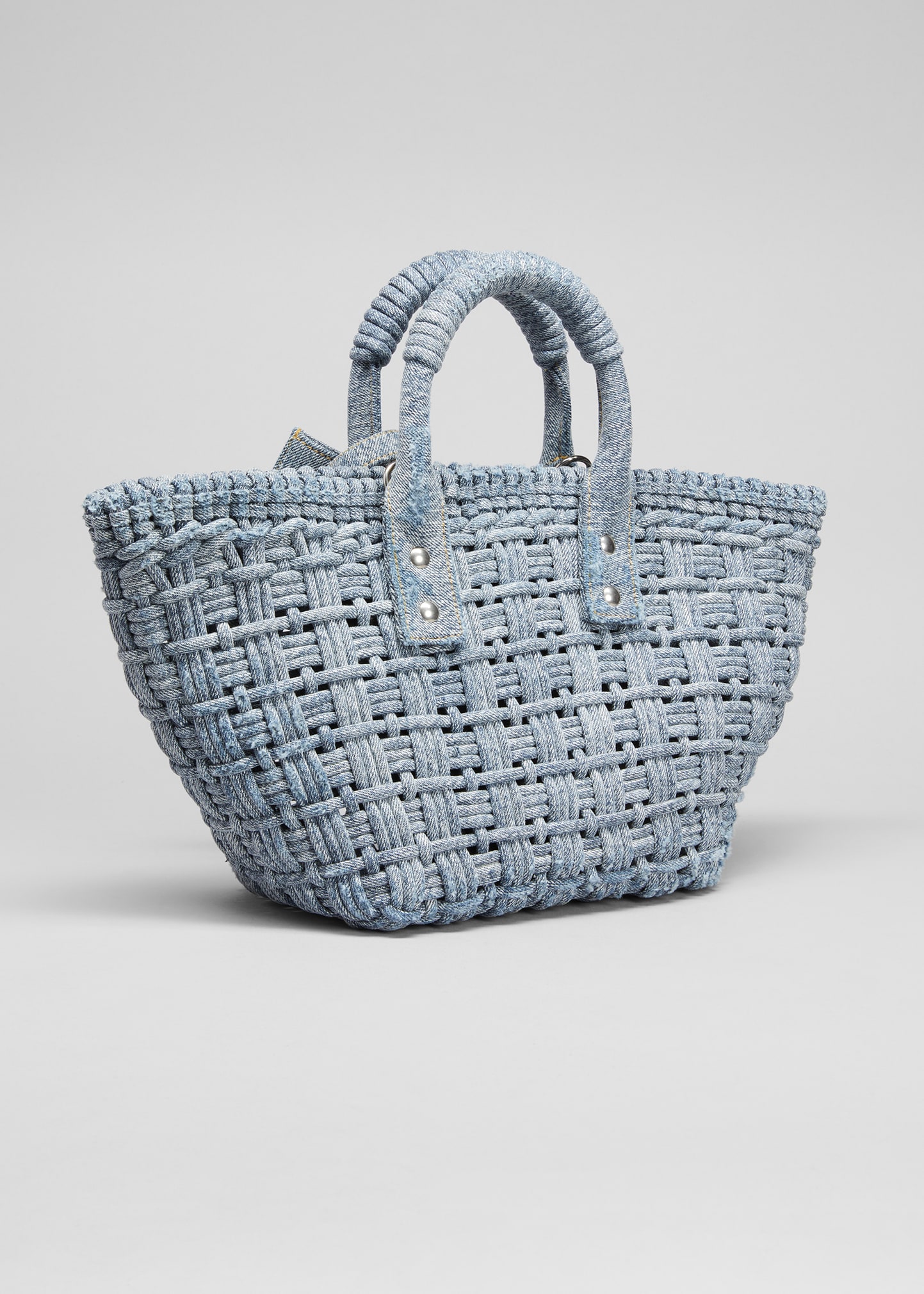 Balenciaga Bistro XS Denim Basket Tote Bag - Bergdorf Goodman