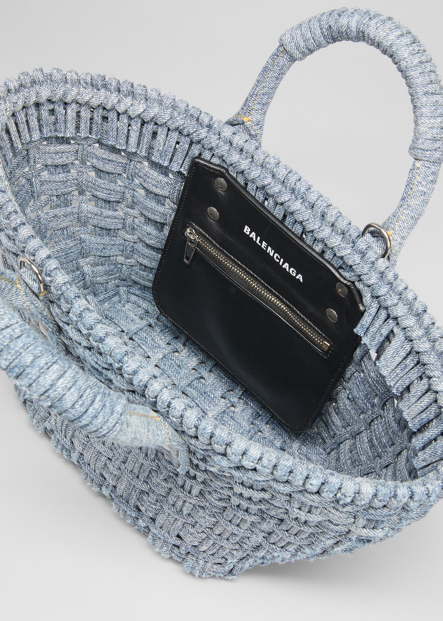 Balenciaga Bistro XS Denim Basket Tote Bag - Bergdorf Goodman
