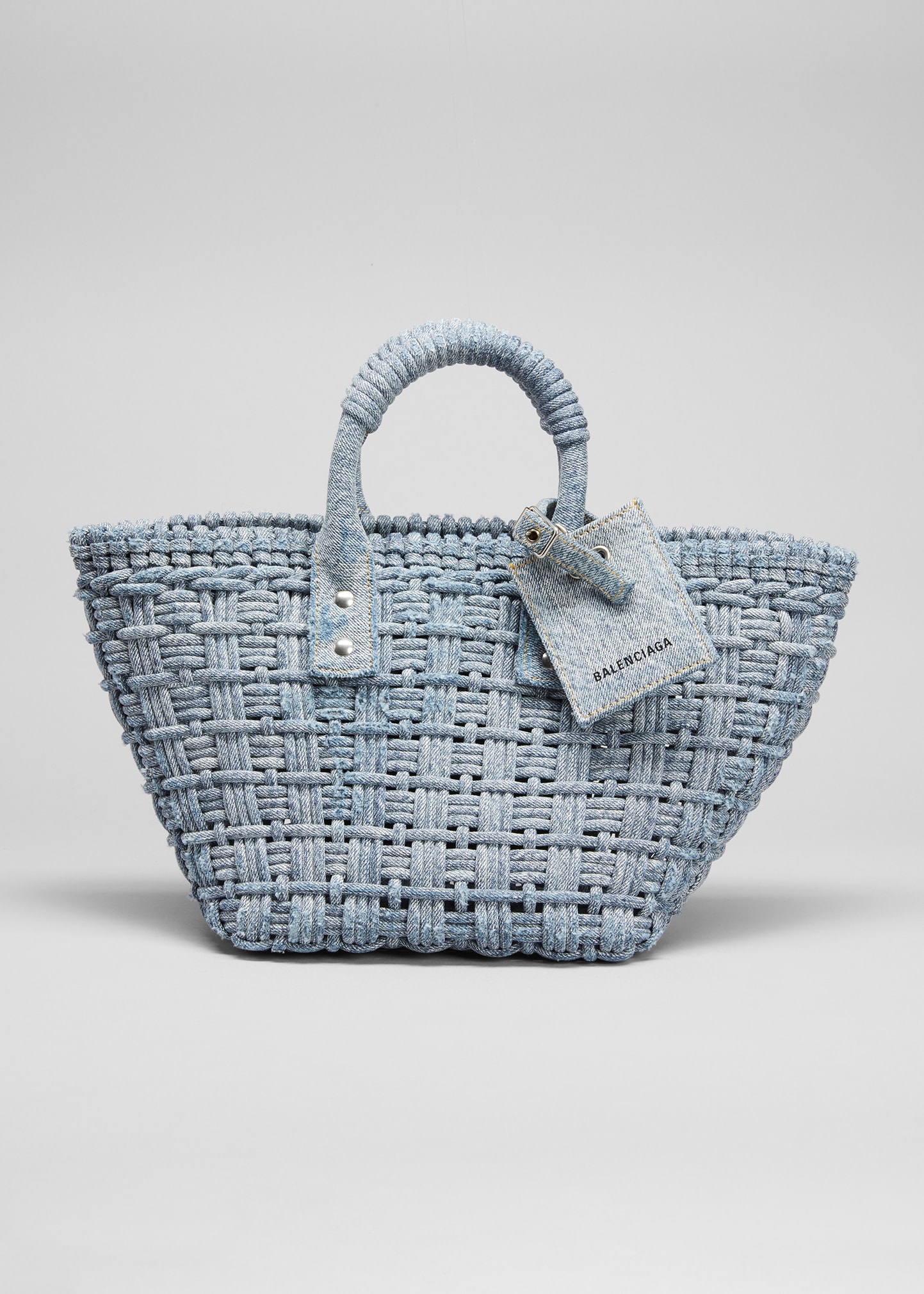 【BALENCIAGA】ビストロ XS Sponge Basket Tote Bag Balenciaga Women's' Bistro XS Sponge Basket Tote Bag in Pink