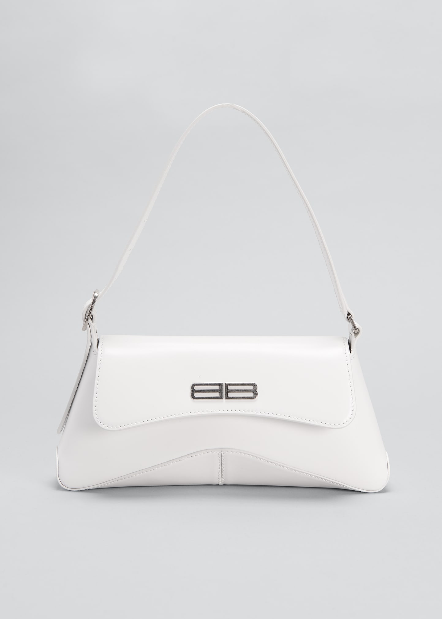 Snap Closure Leather Shoulder Bag | bergdorfgoodman.com