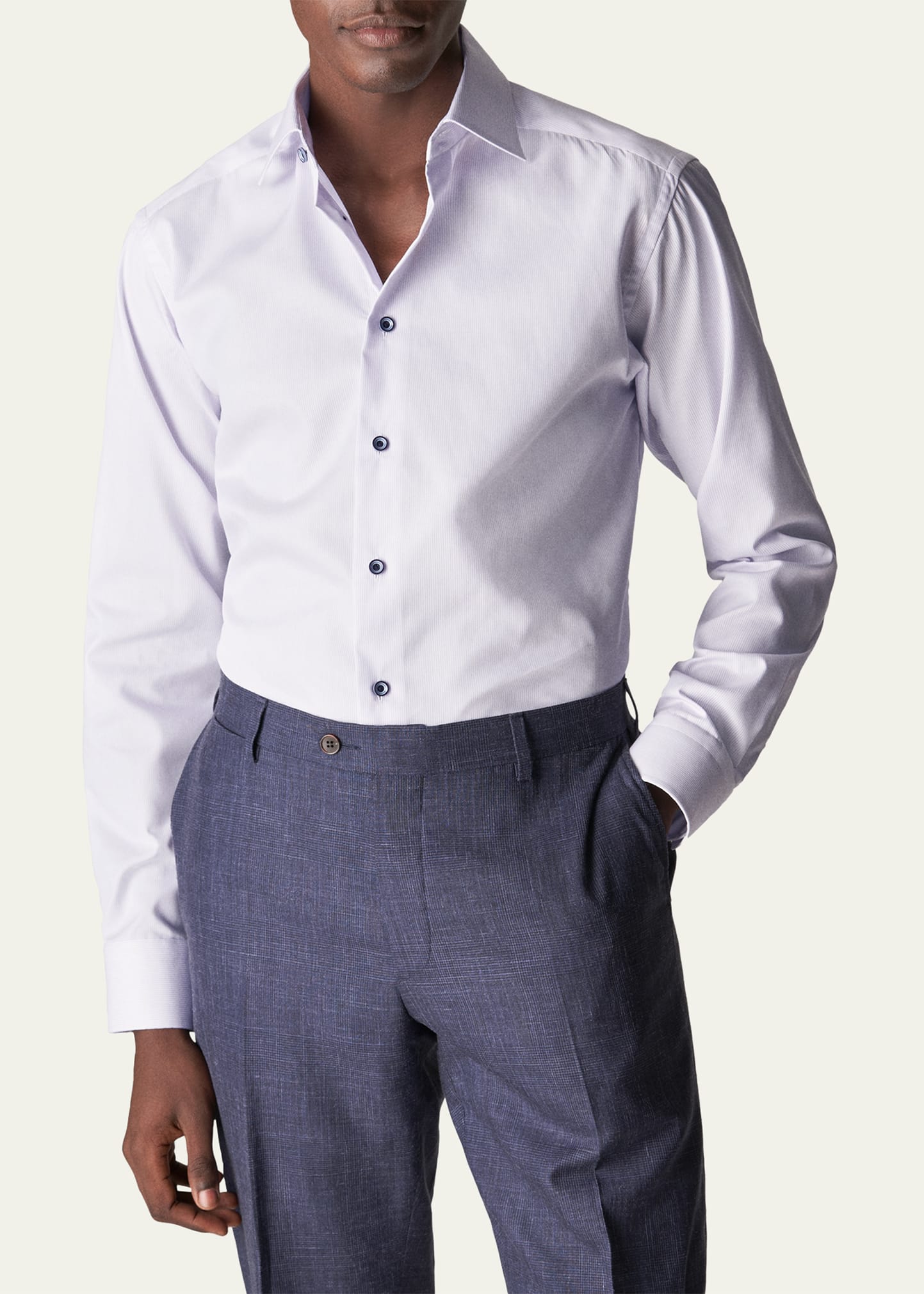 Eton Men's Slim Fit Stripe Twill Dress Shirt - Bergdorf Goodman