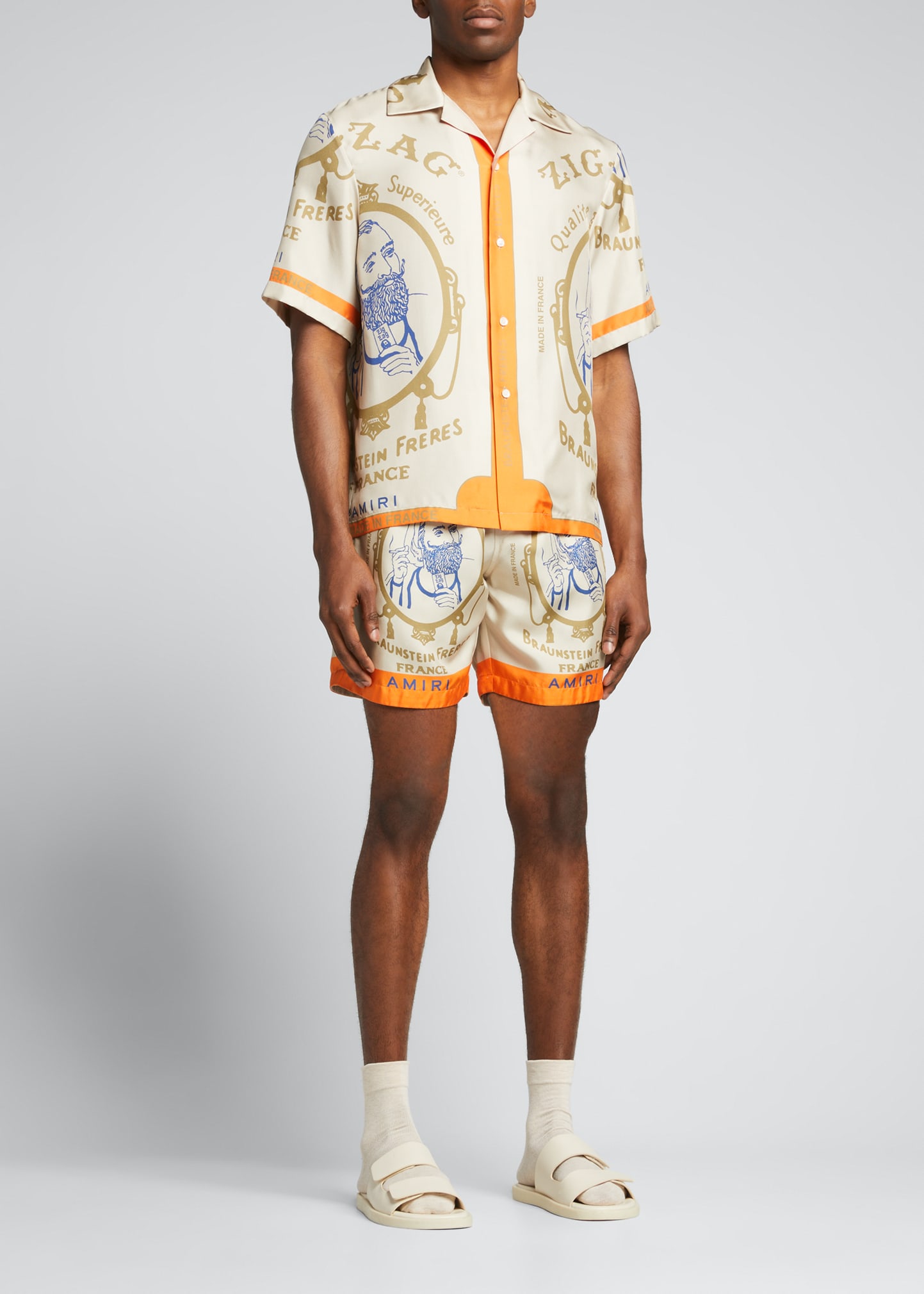 Amiri Men's Weave Bowling Silk Shirt - Bergdorf Goodman