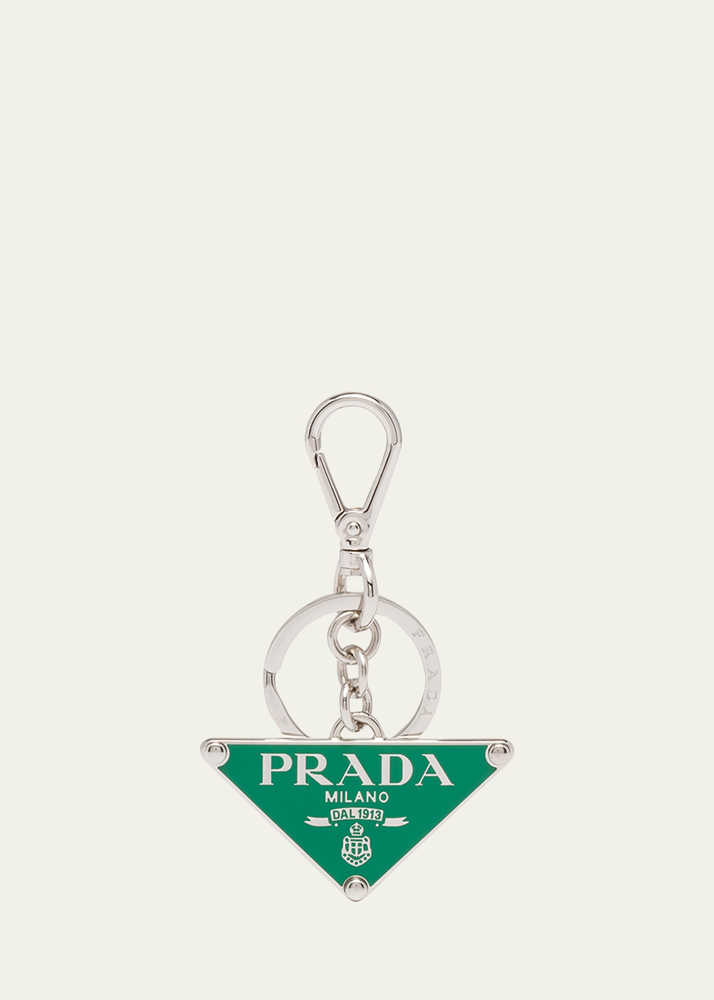 Prada discount triangle keychain