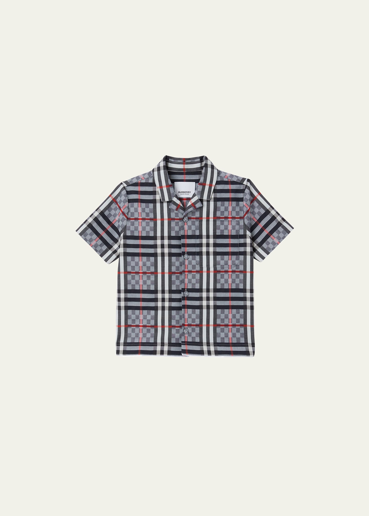 Burberry Boy's Herbie Checkerboard Button-Down Shirt, Size 6M-2 - Bergdorf  Goodman