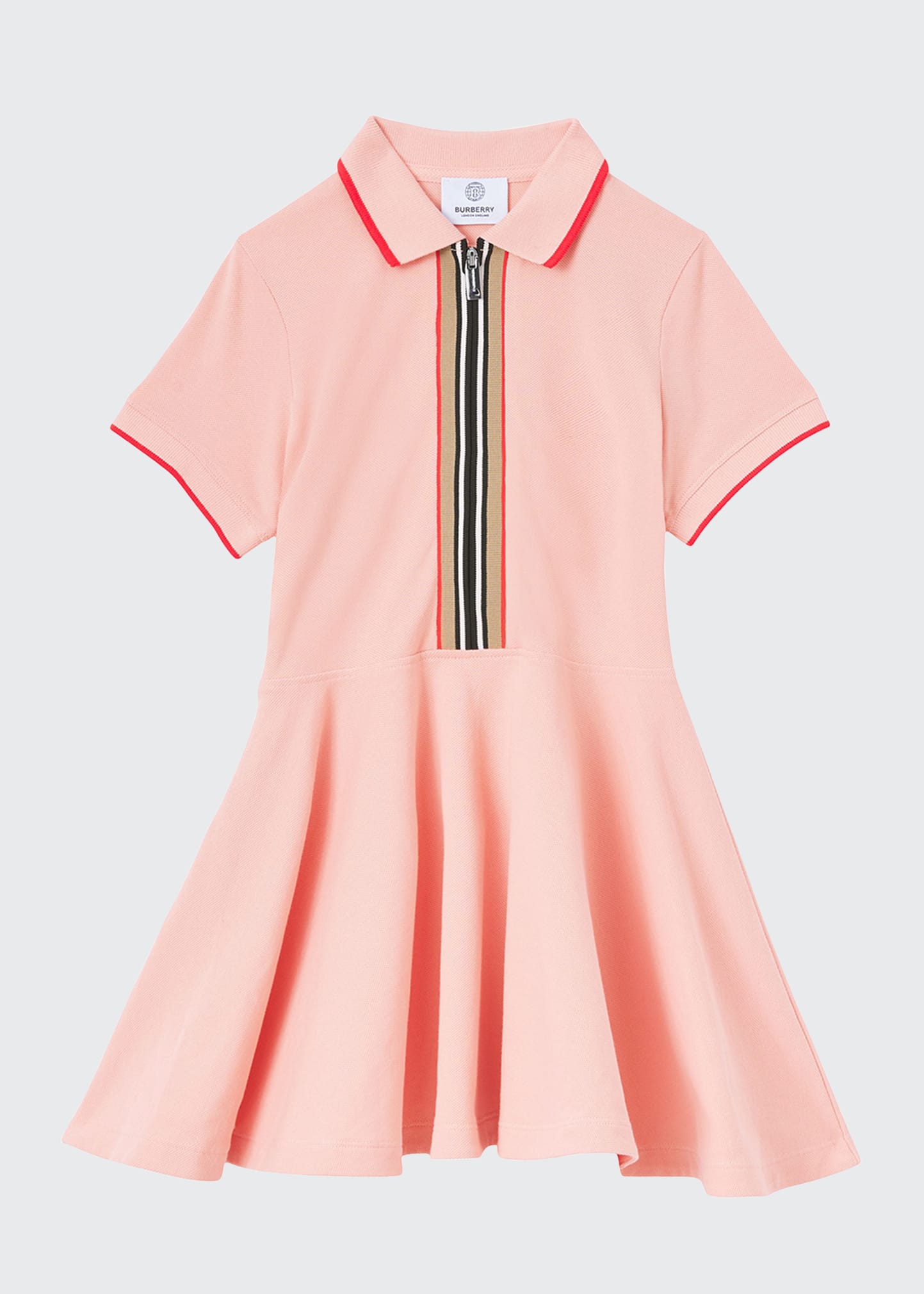 strapless open back dress Check silk dress Burberry Kids Rosa