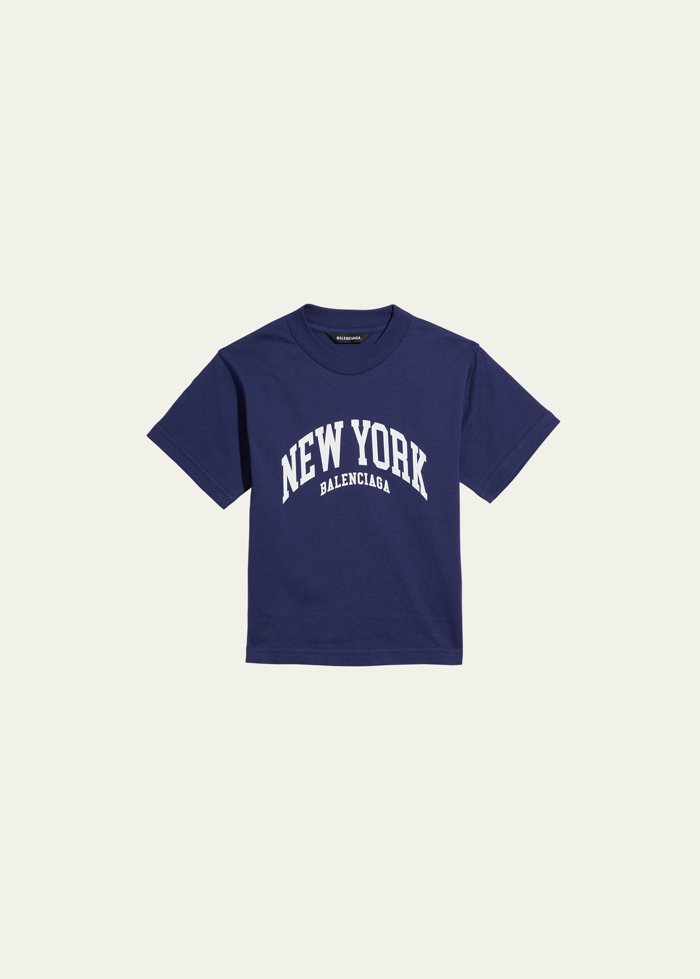 Balenciaga Kid's New York Logo-Print T-Shirt, Size 2-10