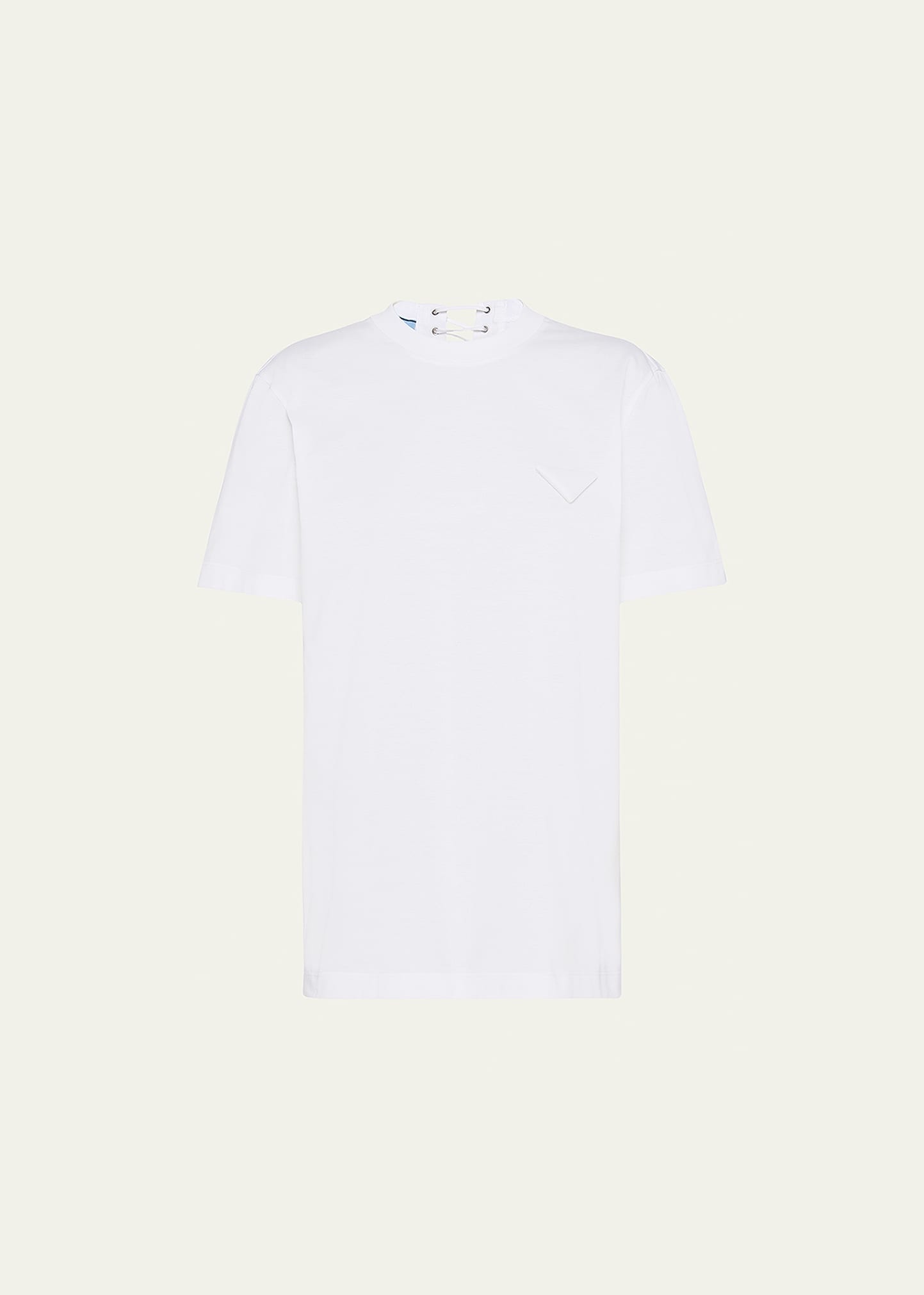 Prada Lace-Up Back Jersey T-Shirt - Bergdorf Goodman