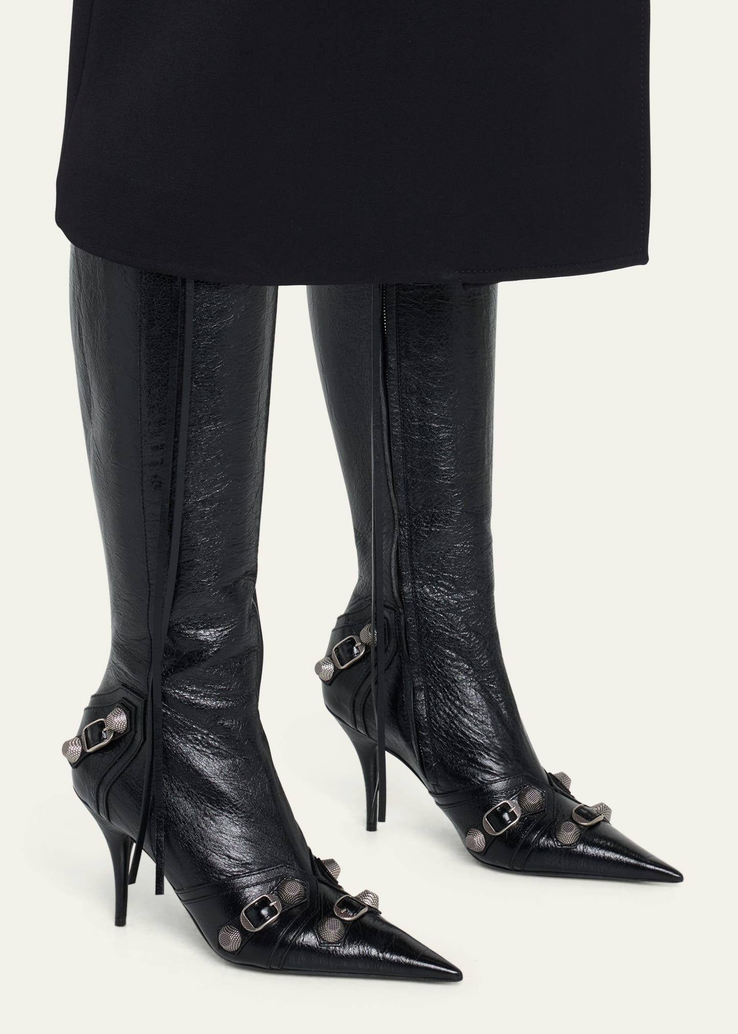 最終値下げ　約30万購入　BALENCIAGA CAGOLE BOOTIE 37 Balenciaga Women's Cagole 90MM Denim Nappa Blue Boots, Size