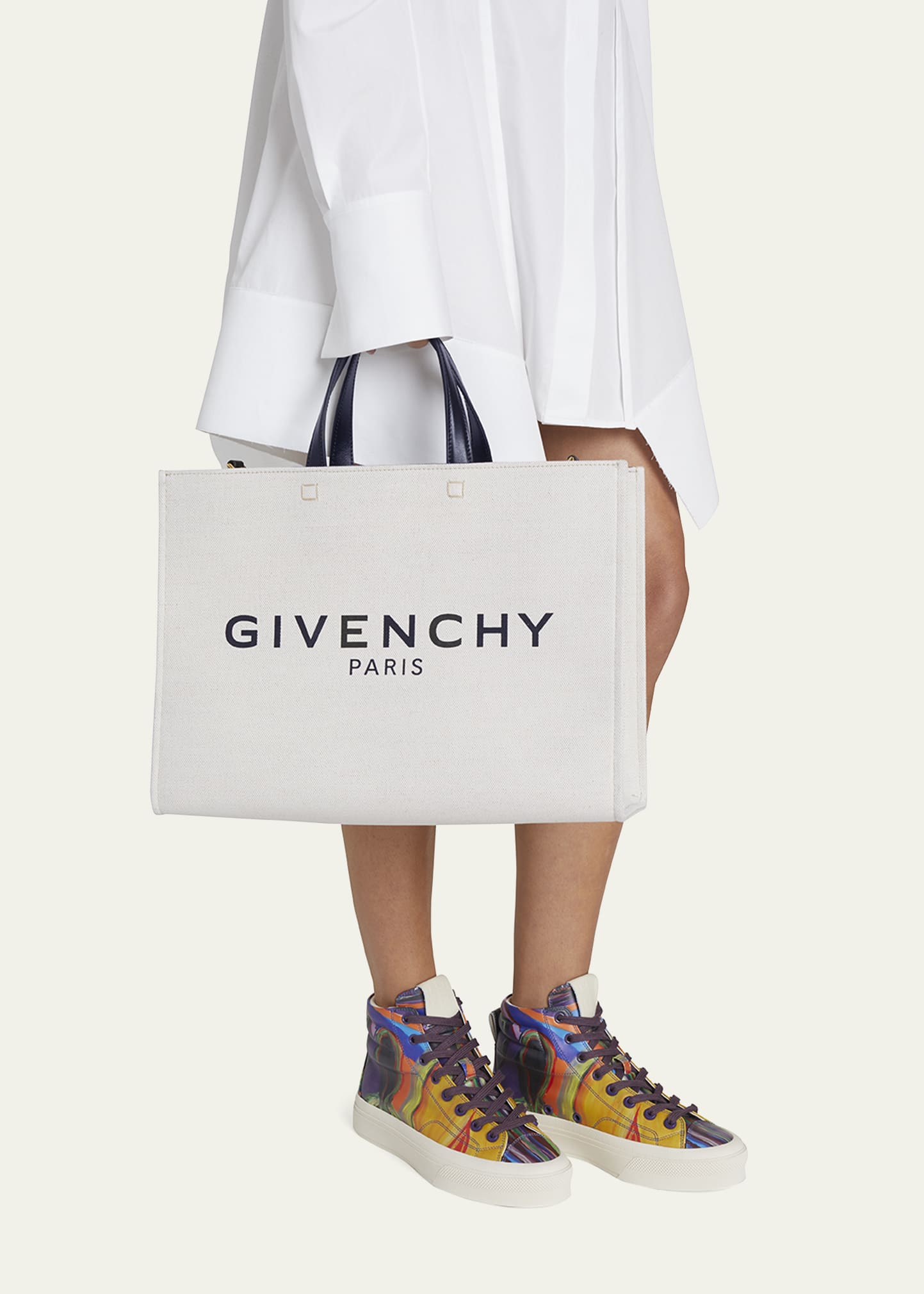 Givenchy G-Tote Medium Shopping Bag in Canvas - Bergdorf Goodman