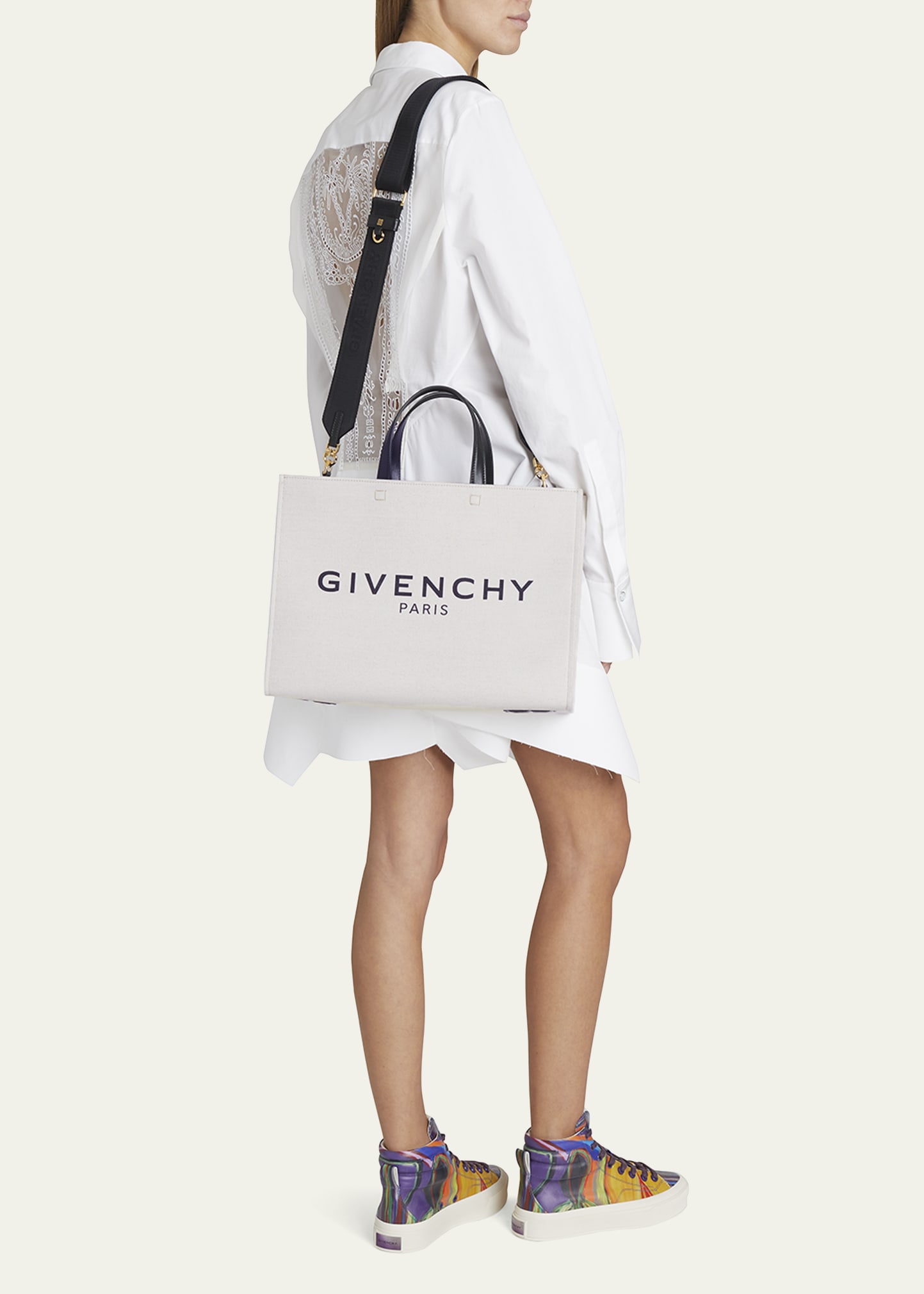 Givenchy G-Tote Medium Shopping Bag in Canvas - Bergdorf Goodman