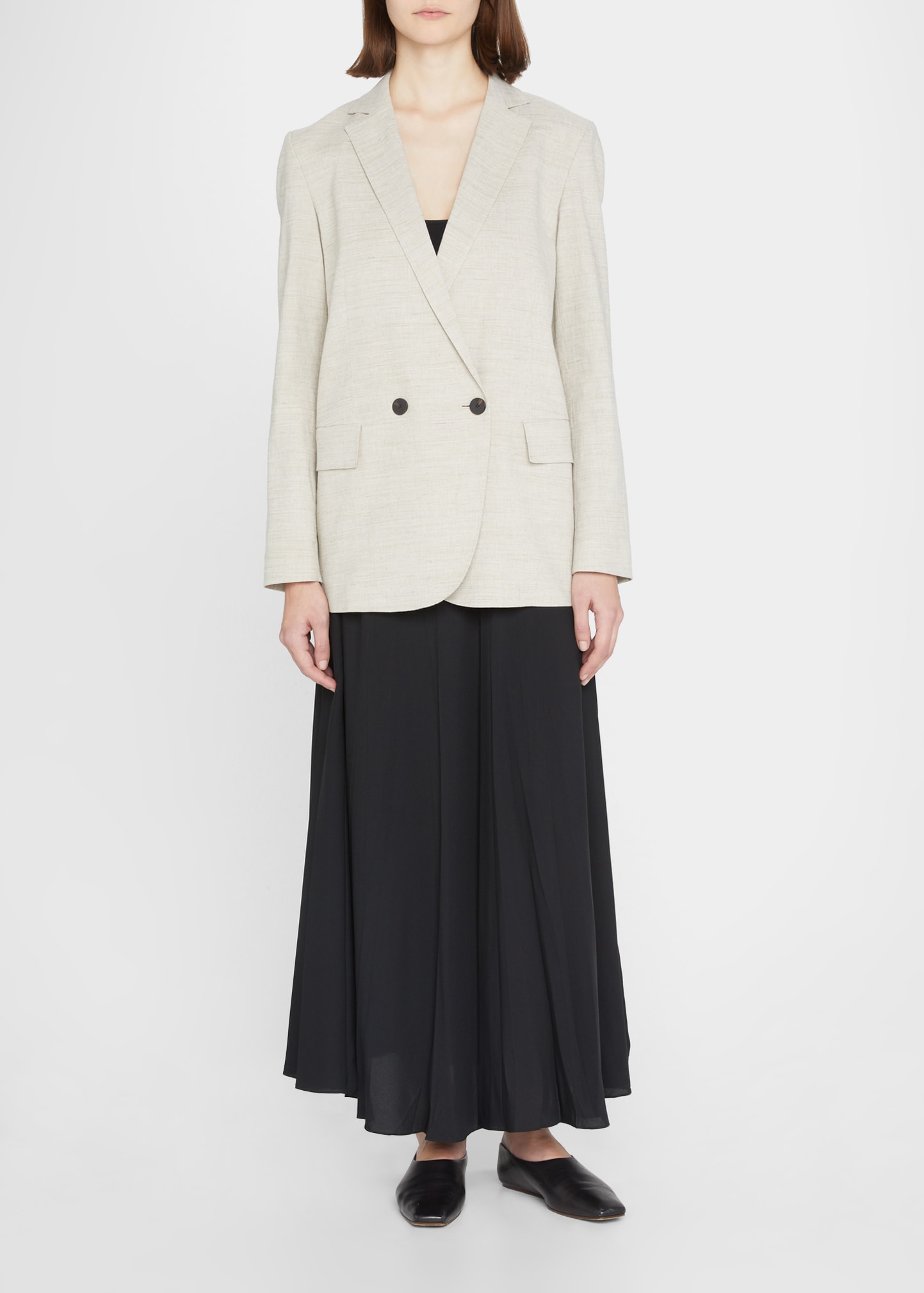 Theory Eco Sharkskin Double-Breasted Boy Jacket - Bergdorf Goodman