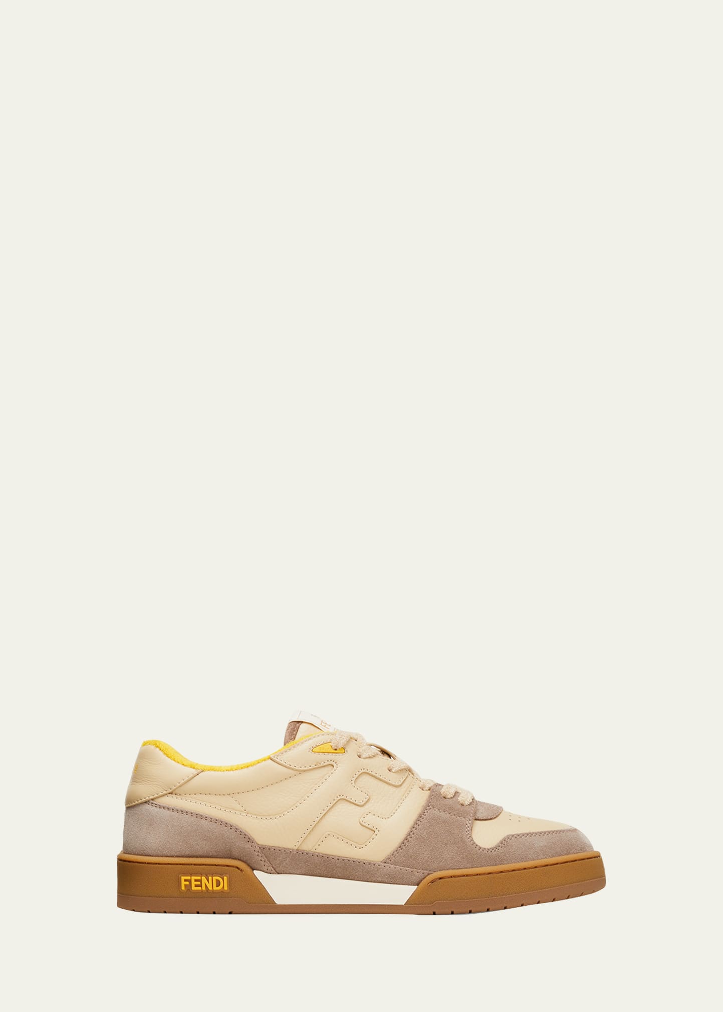 Fendi Men's Match Leather FF-Logo Low-Top Sneakers - Bergdorf Goodman