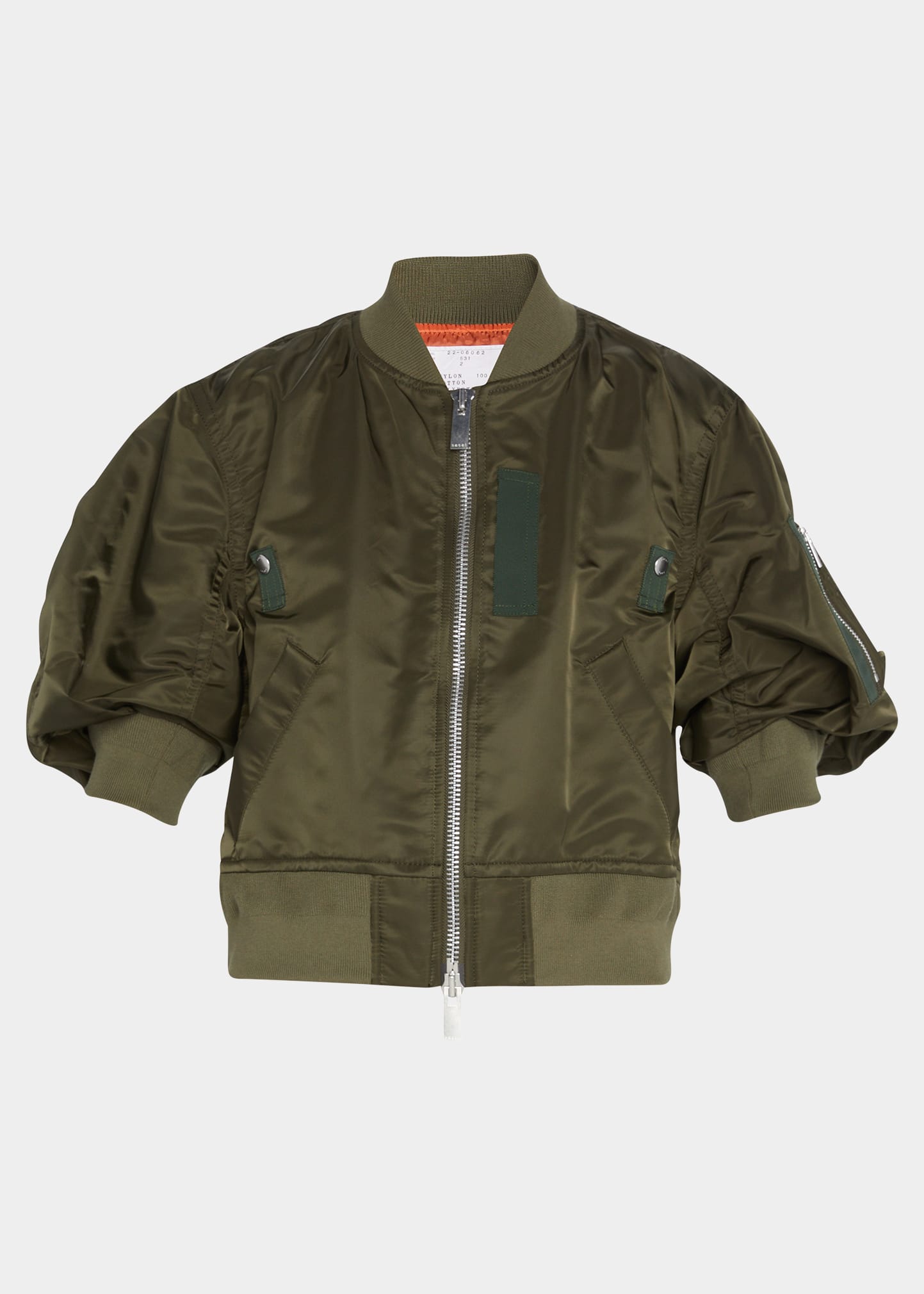 SACAI Nylon Twill Puff Short-Sleeve Bomber Jacket - Bergdorf