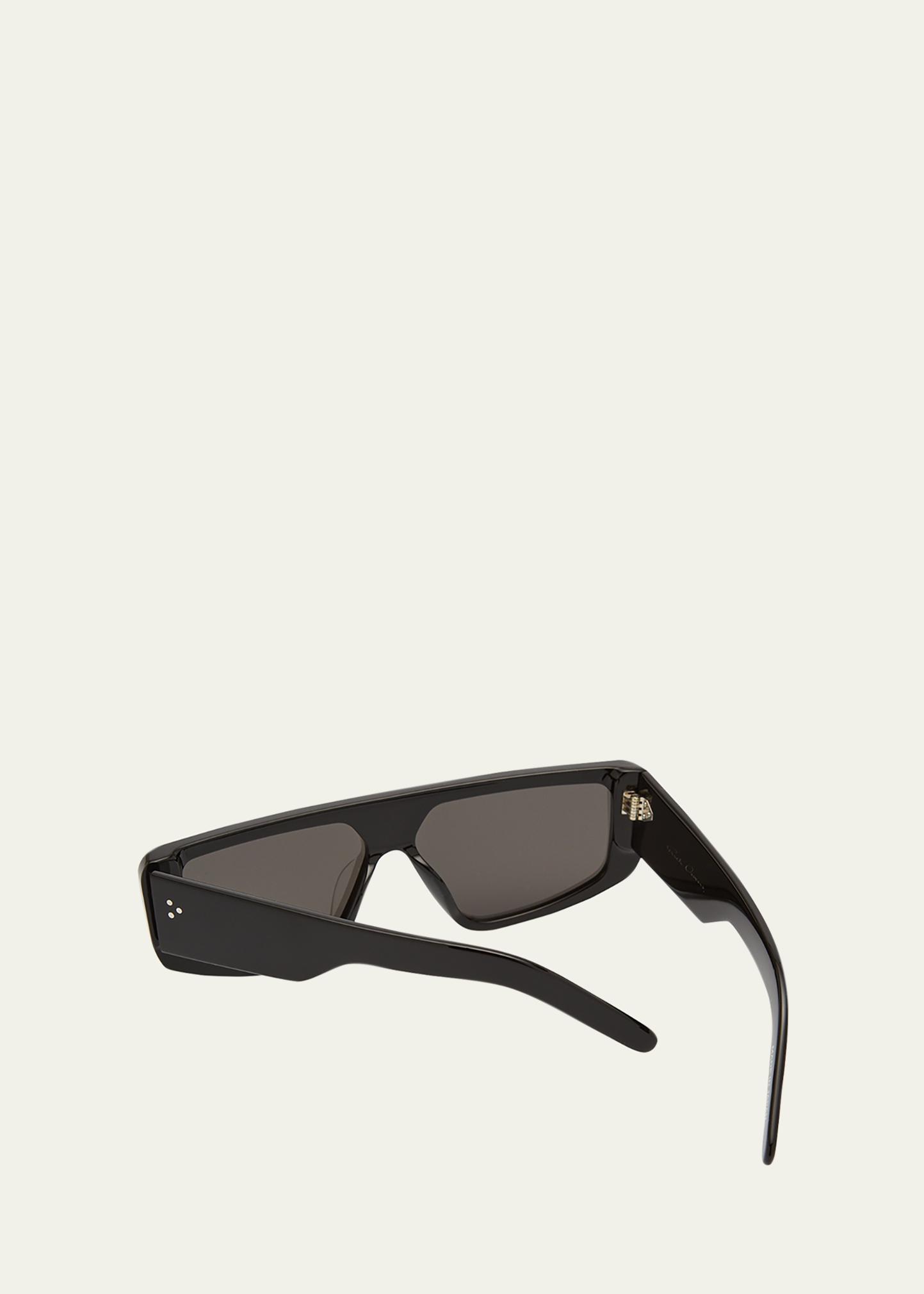Rick Owens Men's Performa Flat-Top Shield Sunglasses - Bergdorf