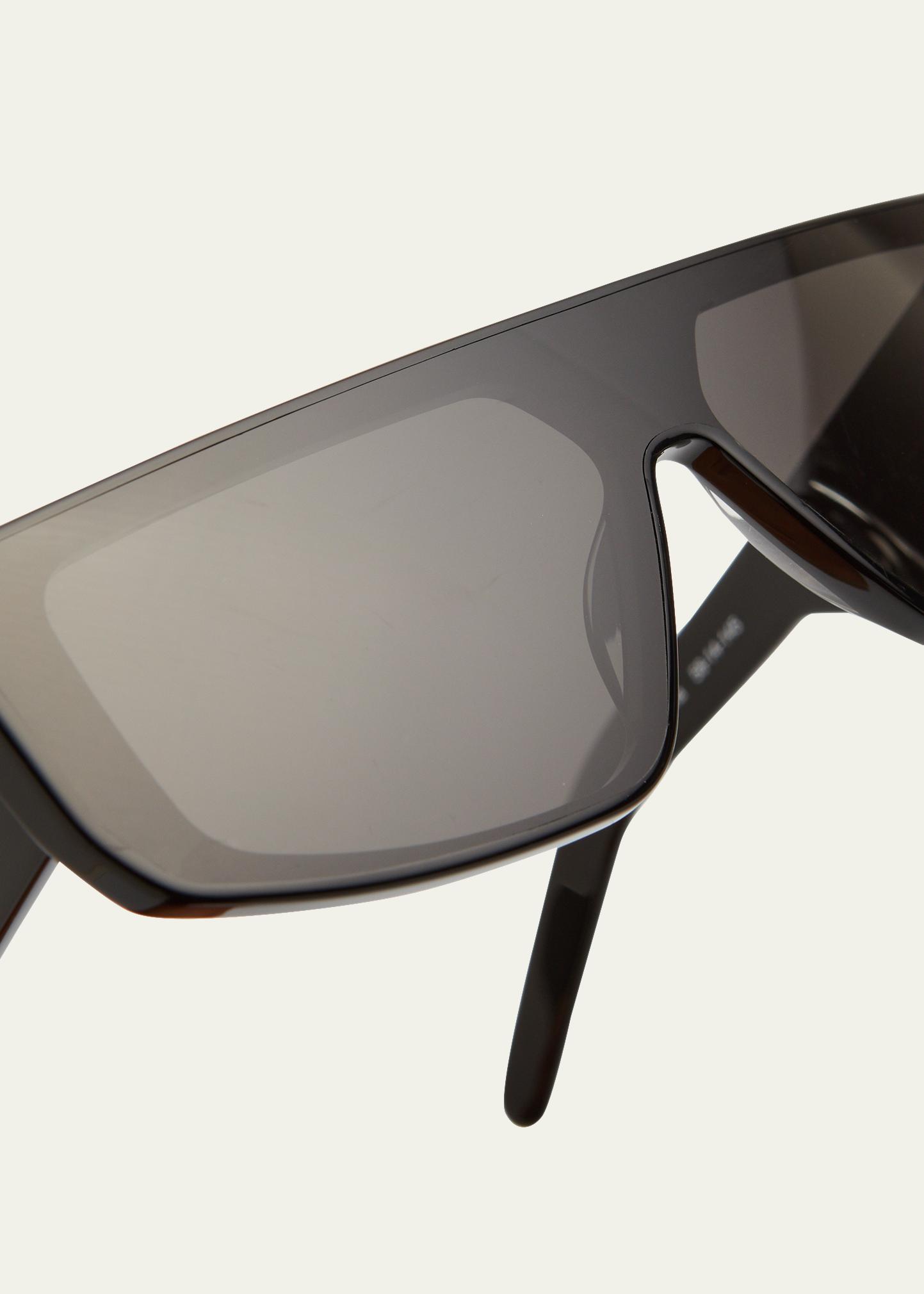 Rick Owens Men's Performa Flat-Top Shield Sunglasses - Bergdorf