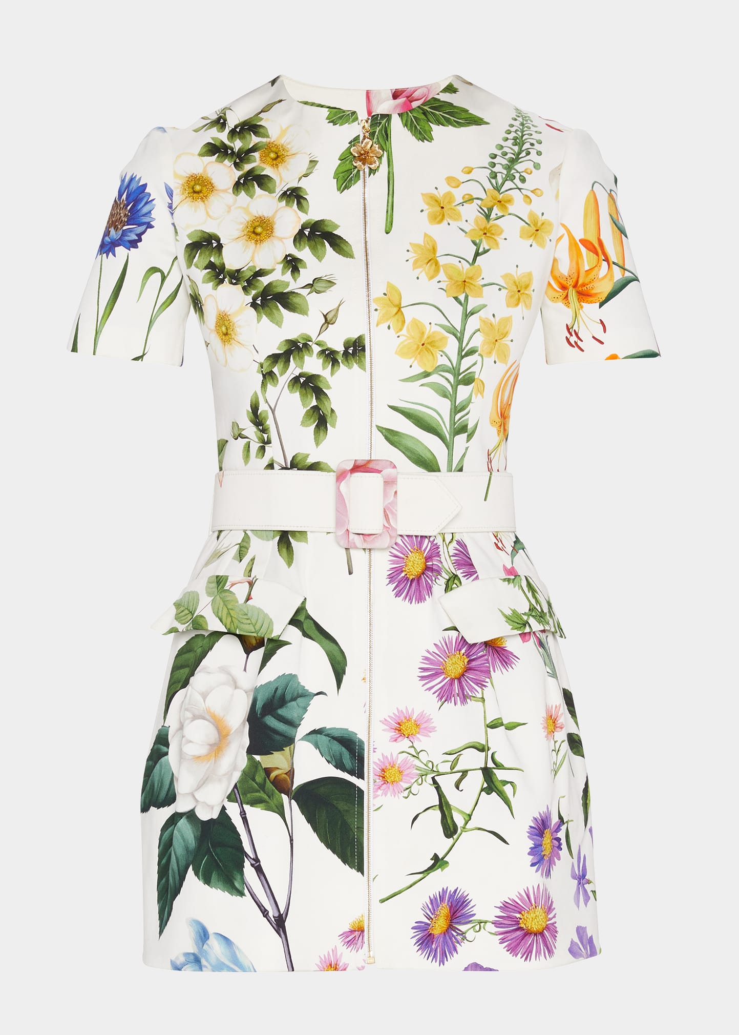 ワンピース herlipto Embroidery Poplin Mini Dress Herlipto Embroidery Poplin Mini Dress - メルカリ