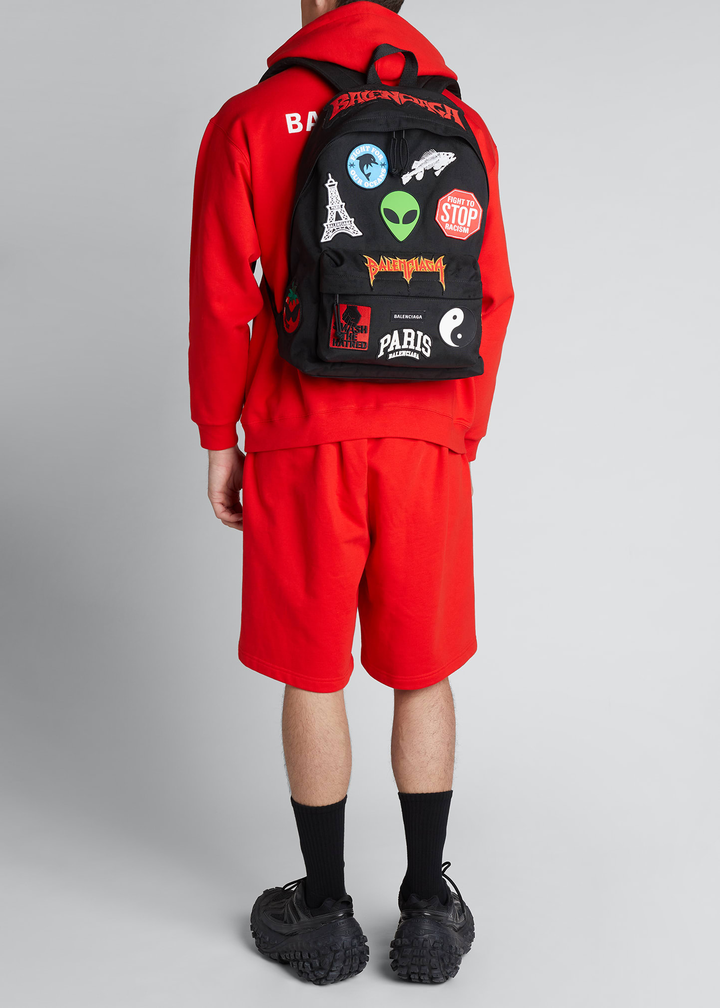 Balenciaga Men's Explorer Animation Patch Backpack