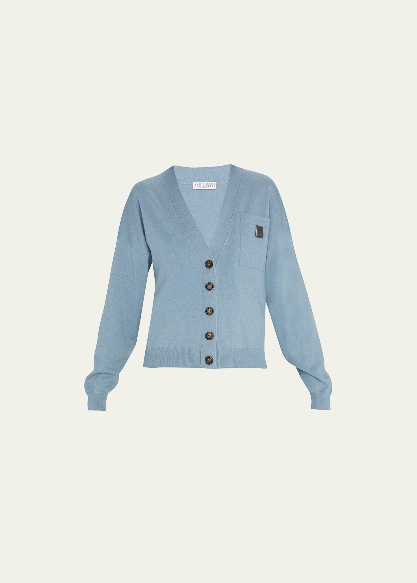 Brunello Cucinelli 2-Ply V-Neck Cashmere Cardigan - Bergdorf Goodman