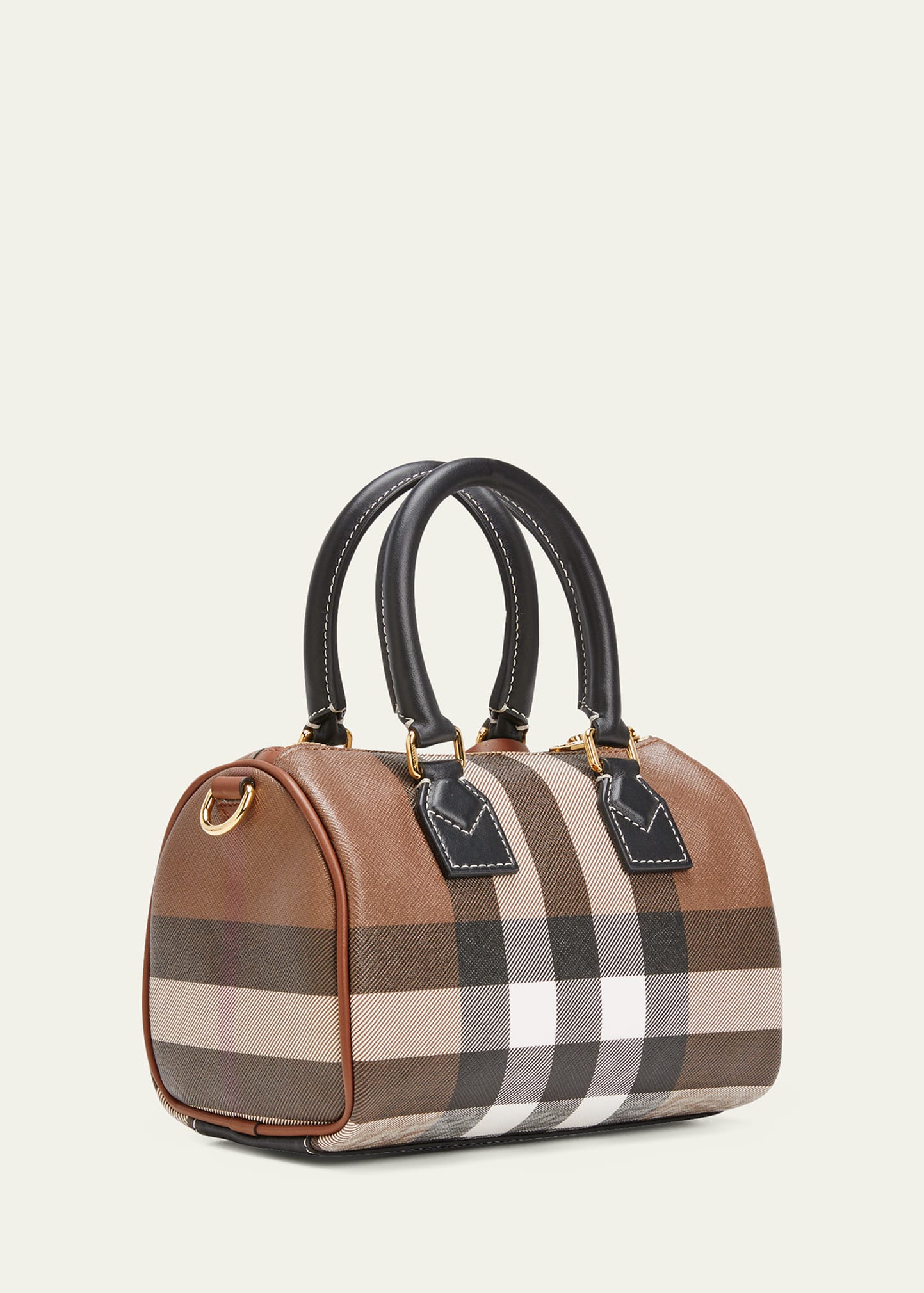 Burberry Check E-Canvas Bowling Top-Handle Bag - Bergdorf Goodman