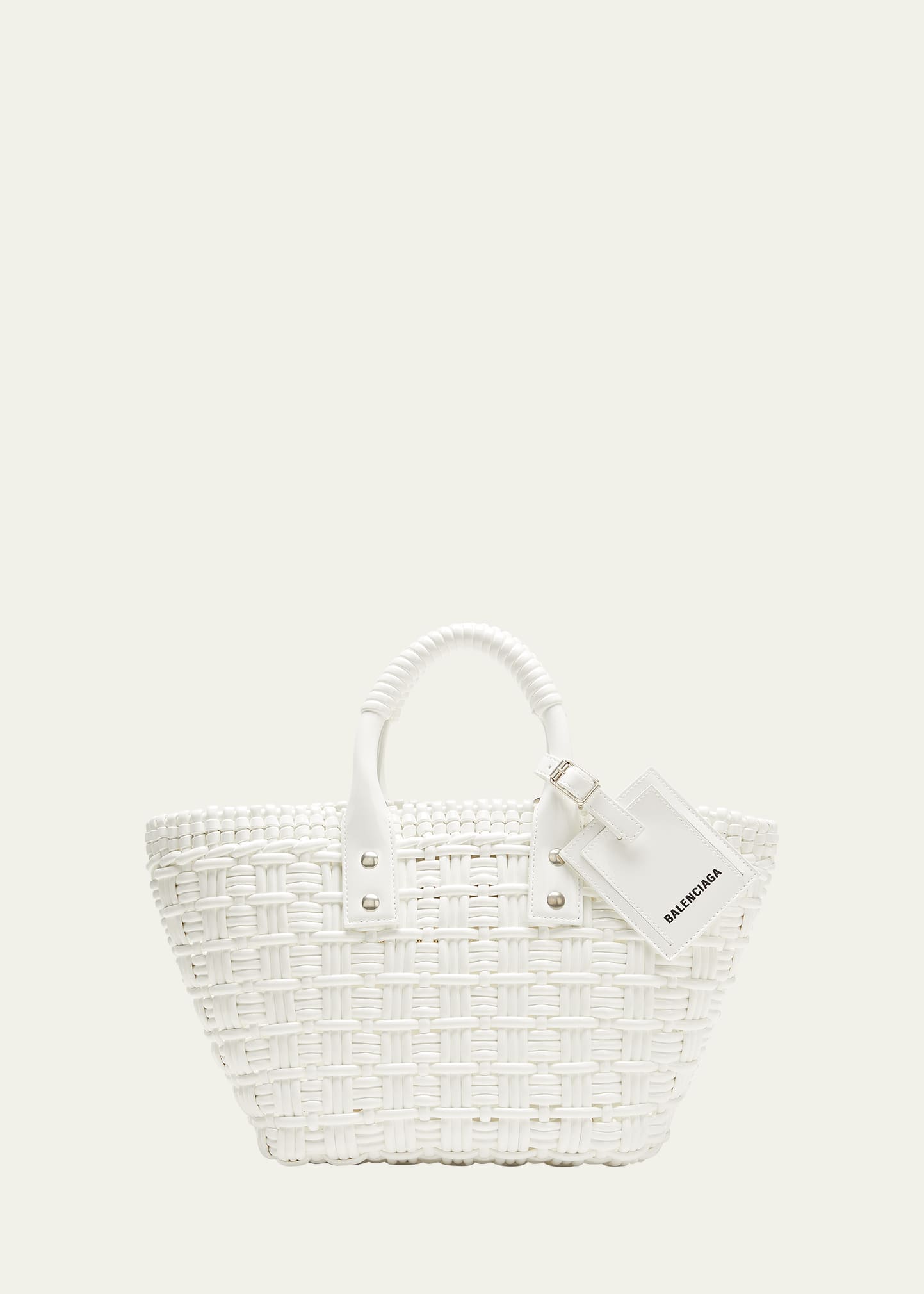 Balenciaga XS Bistro Basket Patent Tote Bag w/ Strap