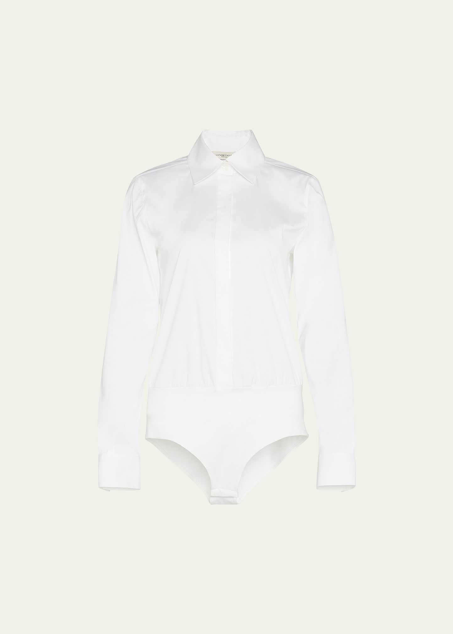 Lafayette 148 New York Button-Down Long-Sleeve Bodysuit