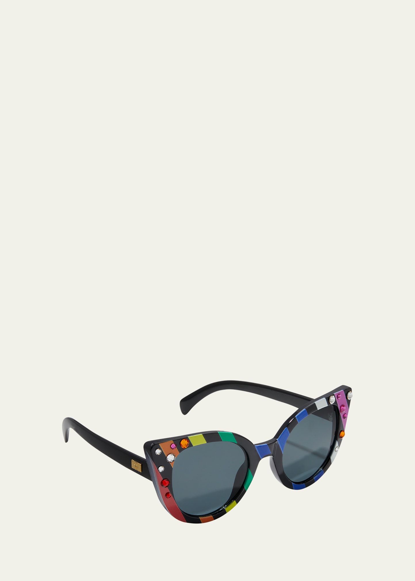 Bari Lynn Girl's Rainbow Embellished Sunglasses