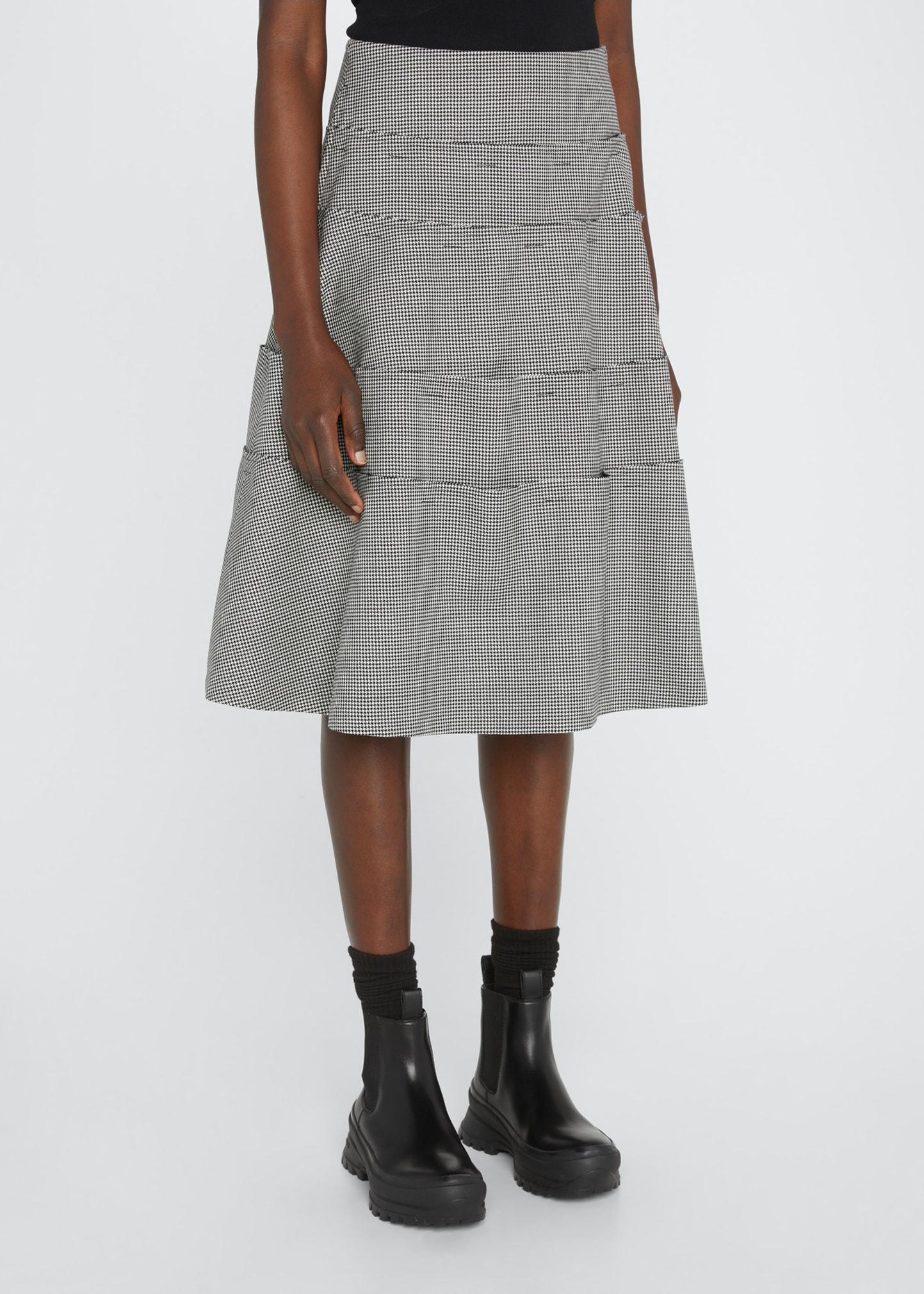 スカート Ruimeme houndstooth asymmetry skirt スカート Ruimeme houndstooth asymmetry skirt Houndstooth