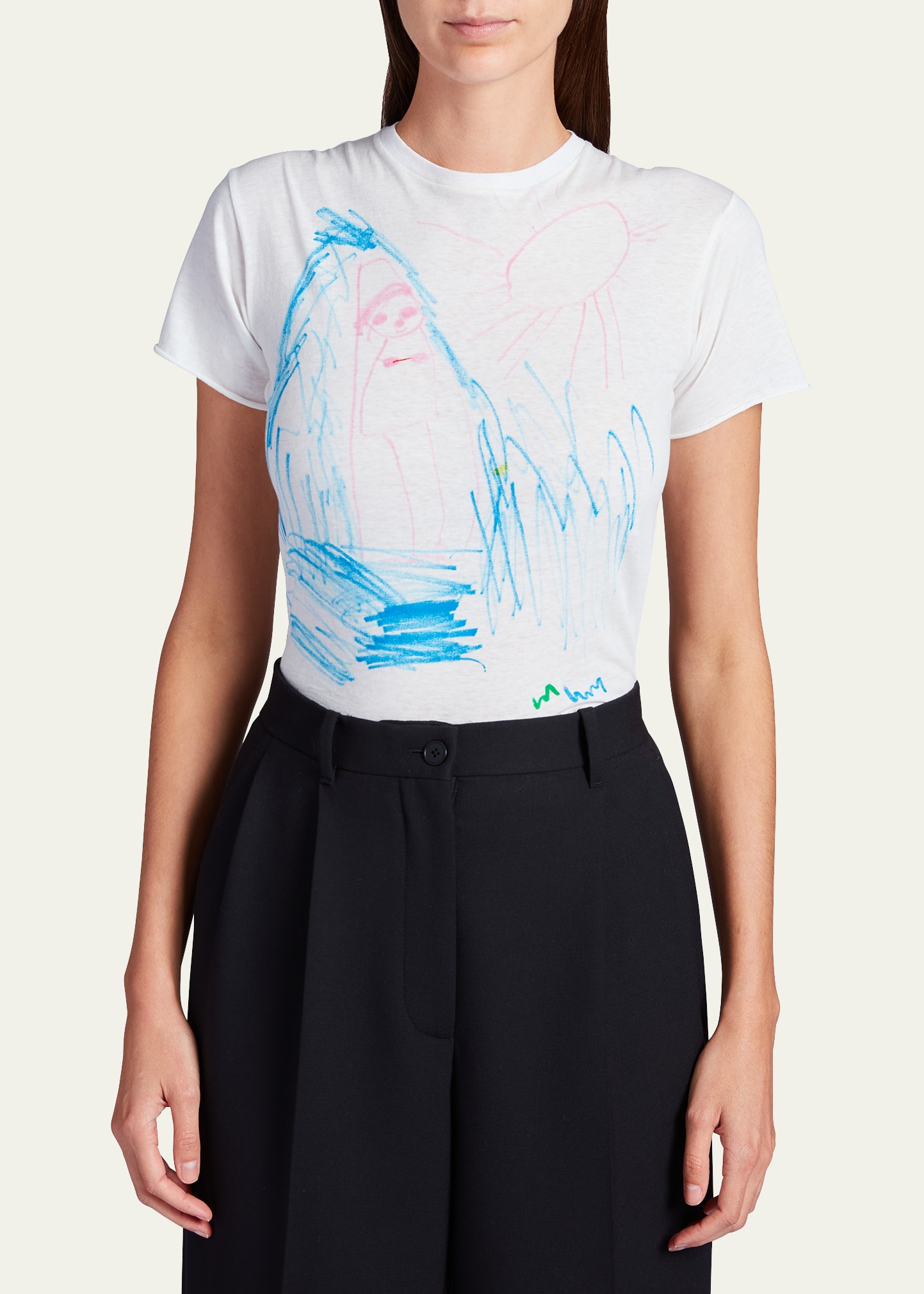 THE ROW Alasdair on the Beach Marker Jersey T-Shirt - Bergdorf Goodman