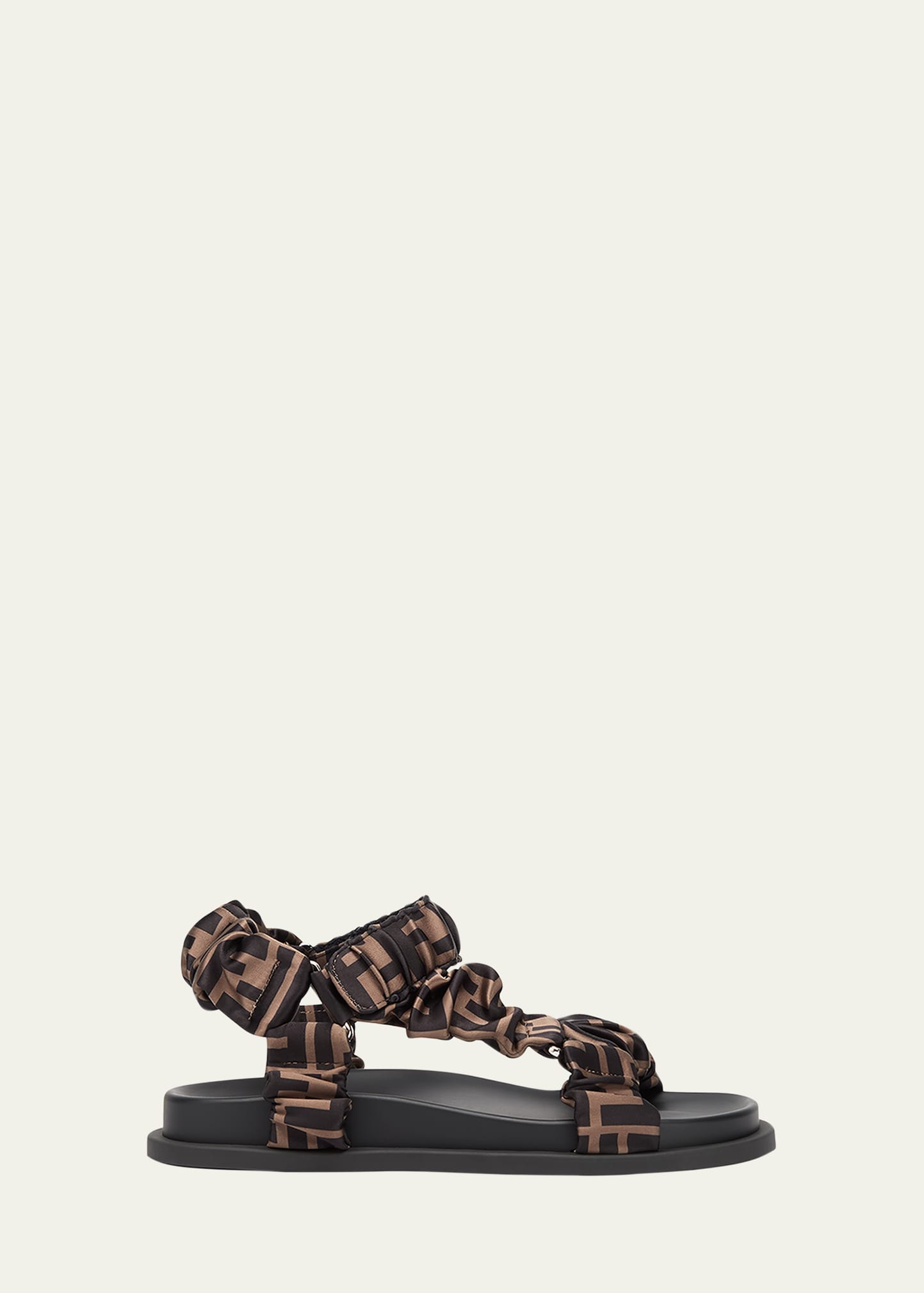Fendi Ruched Logo Hiking Sporty Sandals - Bergdorf Goodman