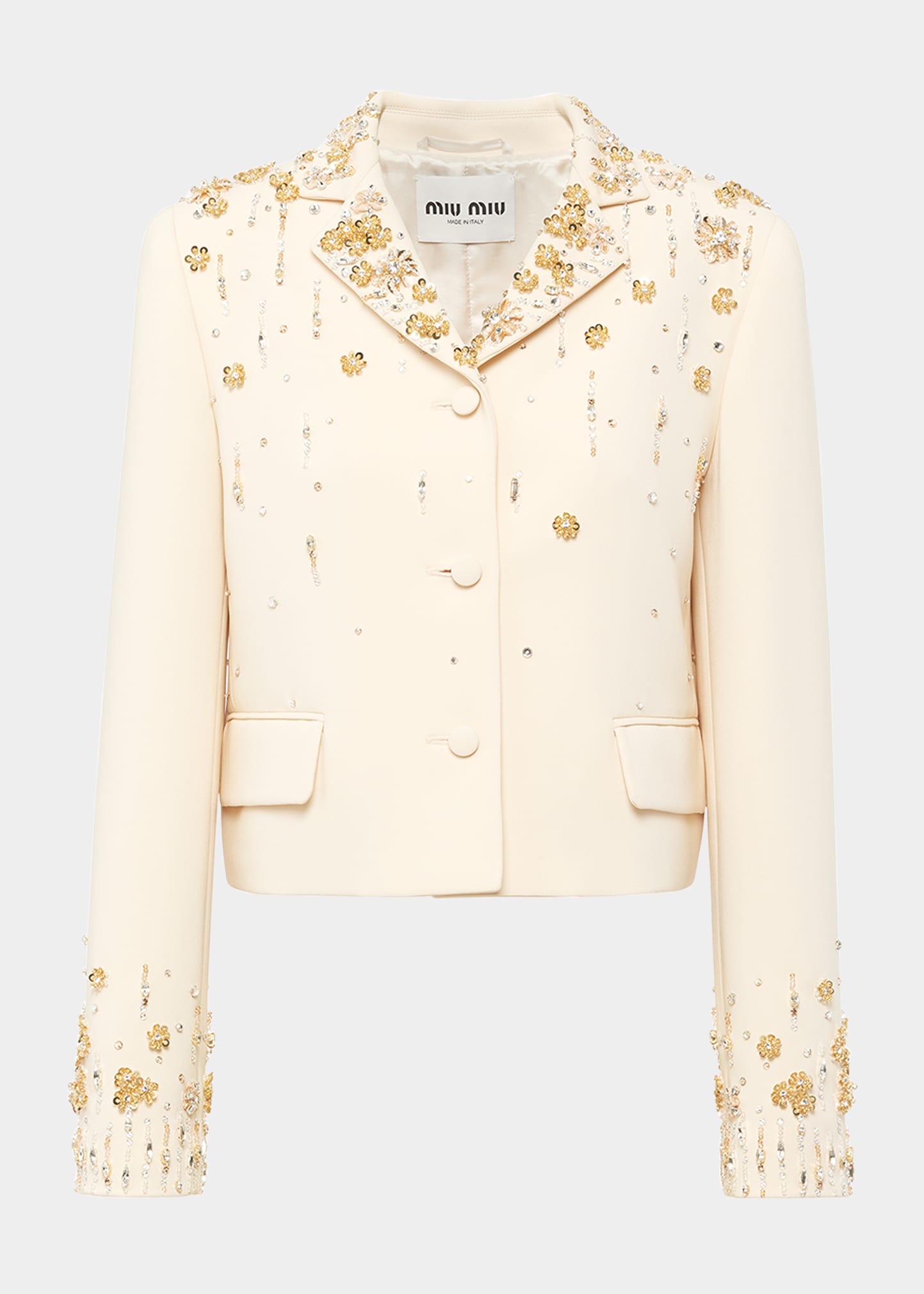 Miu Miu Floral Beaded Jacket - Bergdorf Goodman