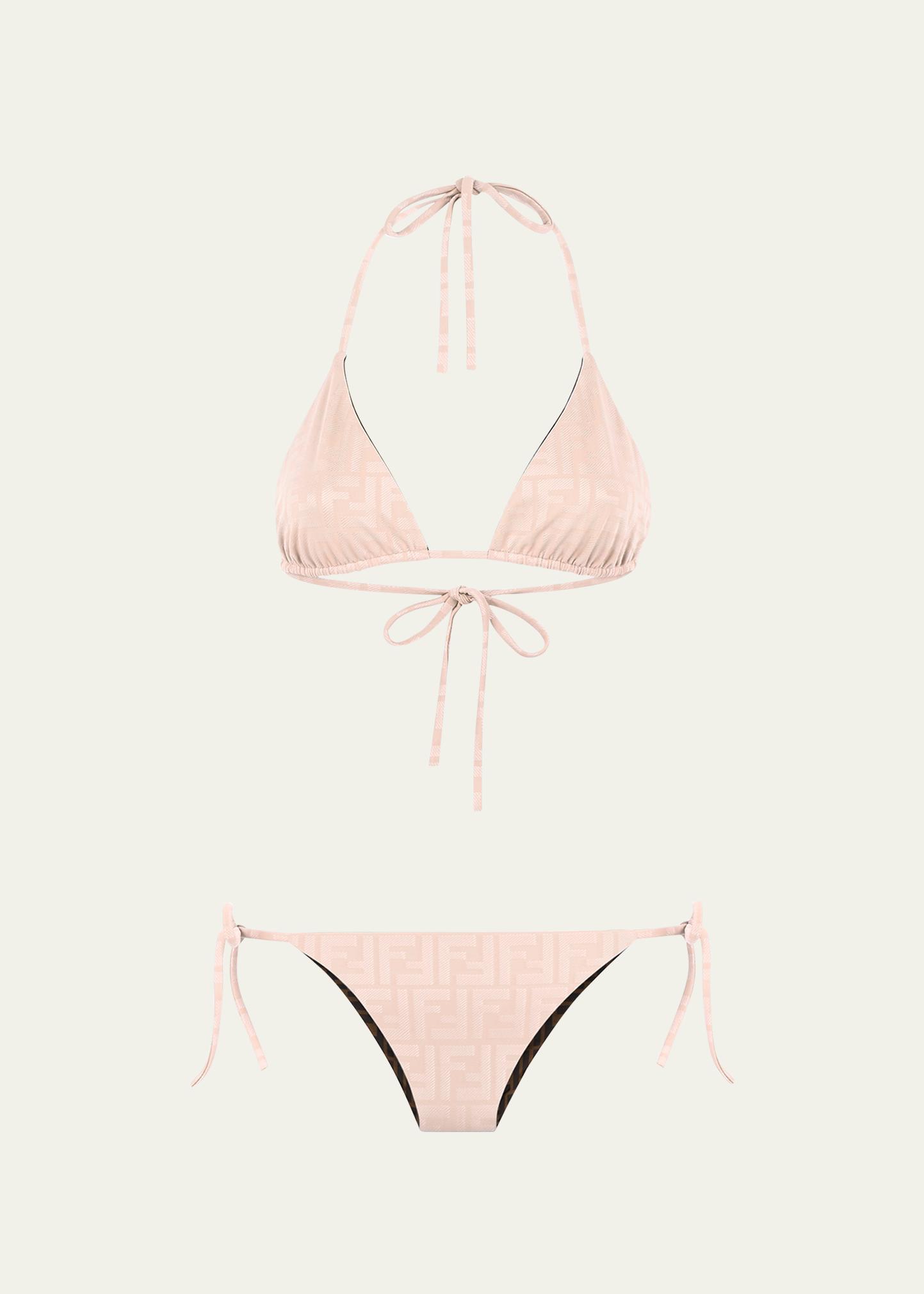 Fendi Reversible FF Logo String Two-Piece Bikini Set - Bergdorf