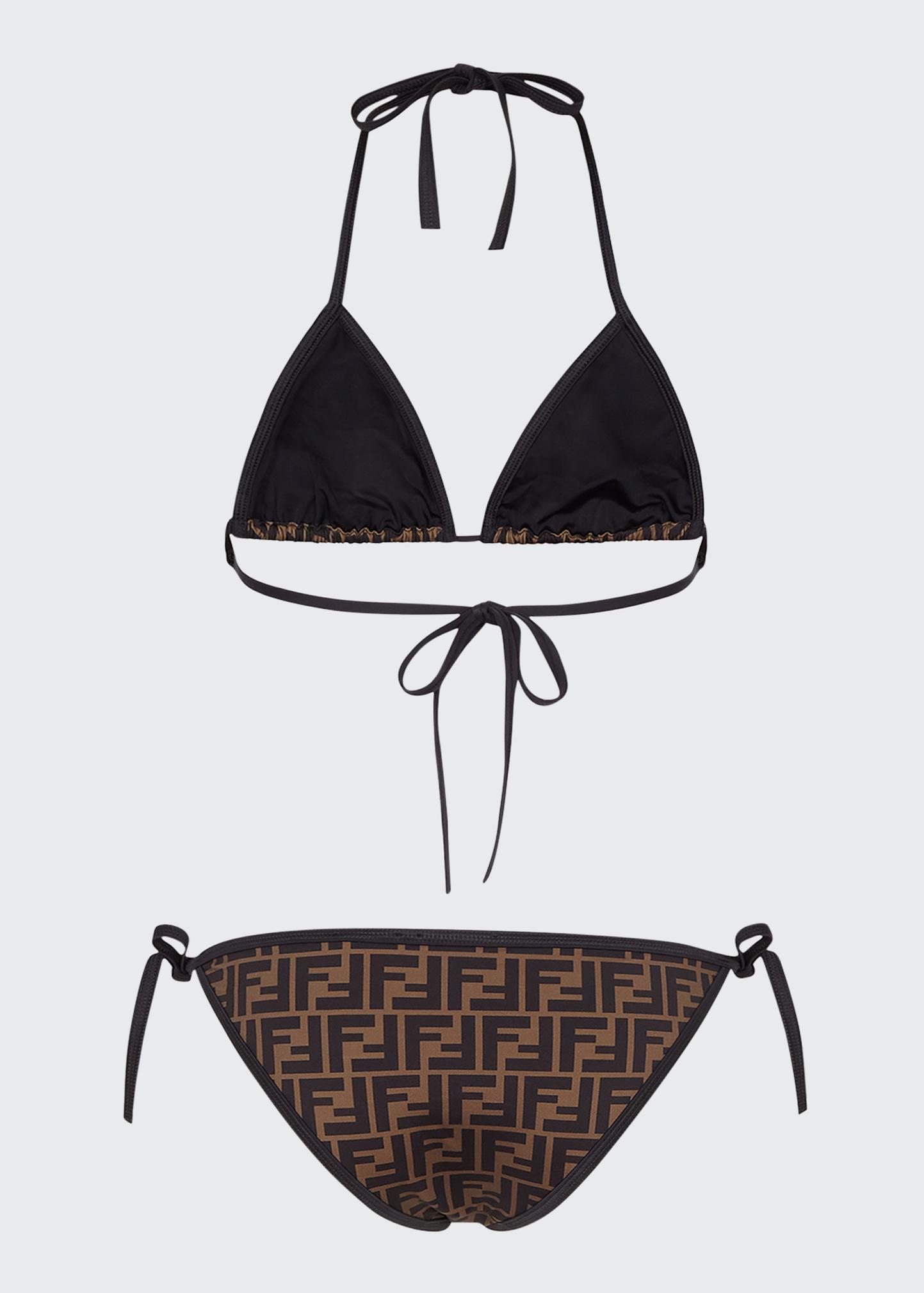 Fendi Reversible Logo Two-Piece Bikini Set - Bergdorf Goodman