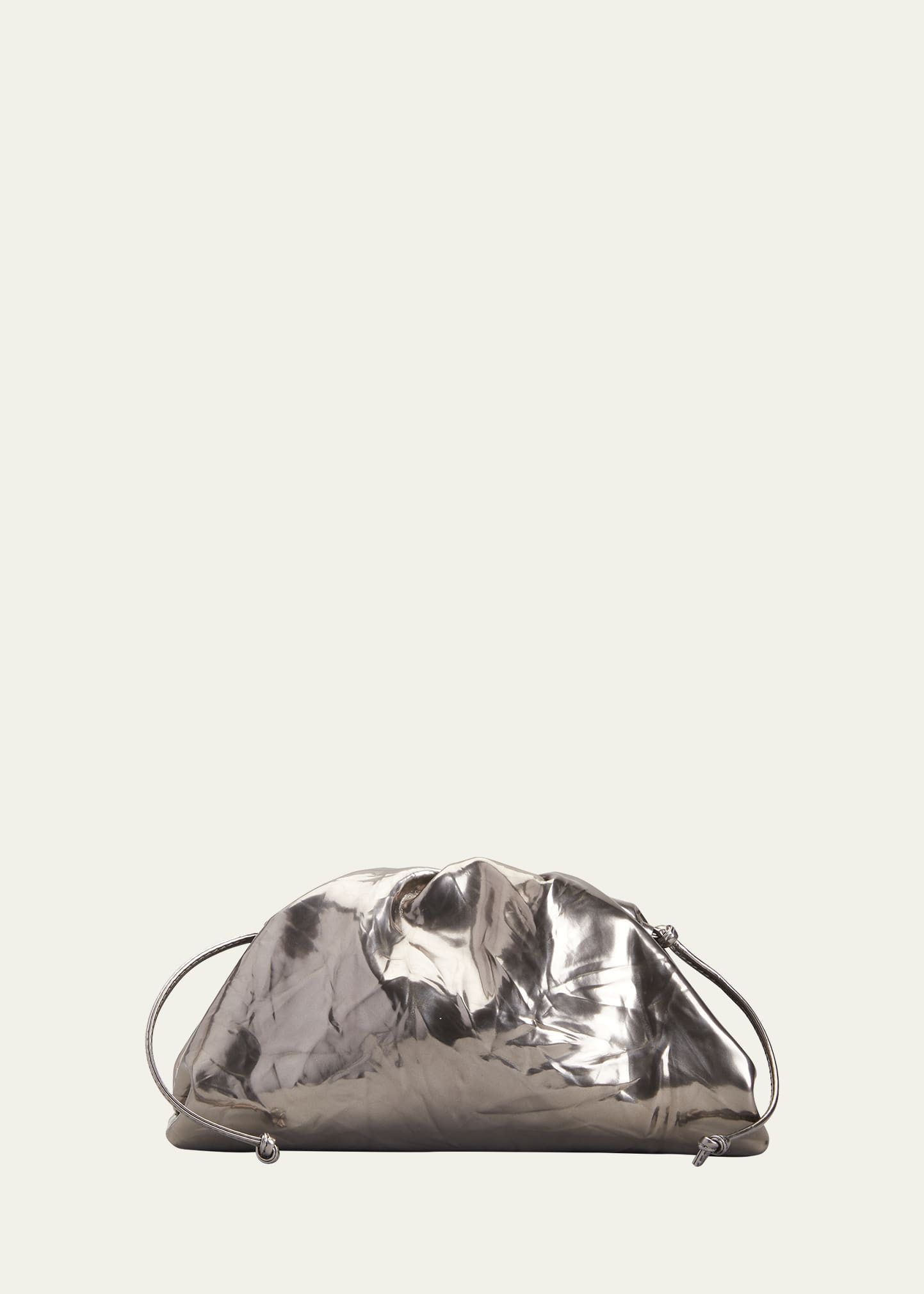 Bottega Veneta Mini Crushed Metallic Pouch Crossbody Bag