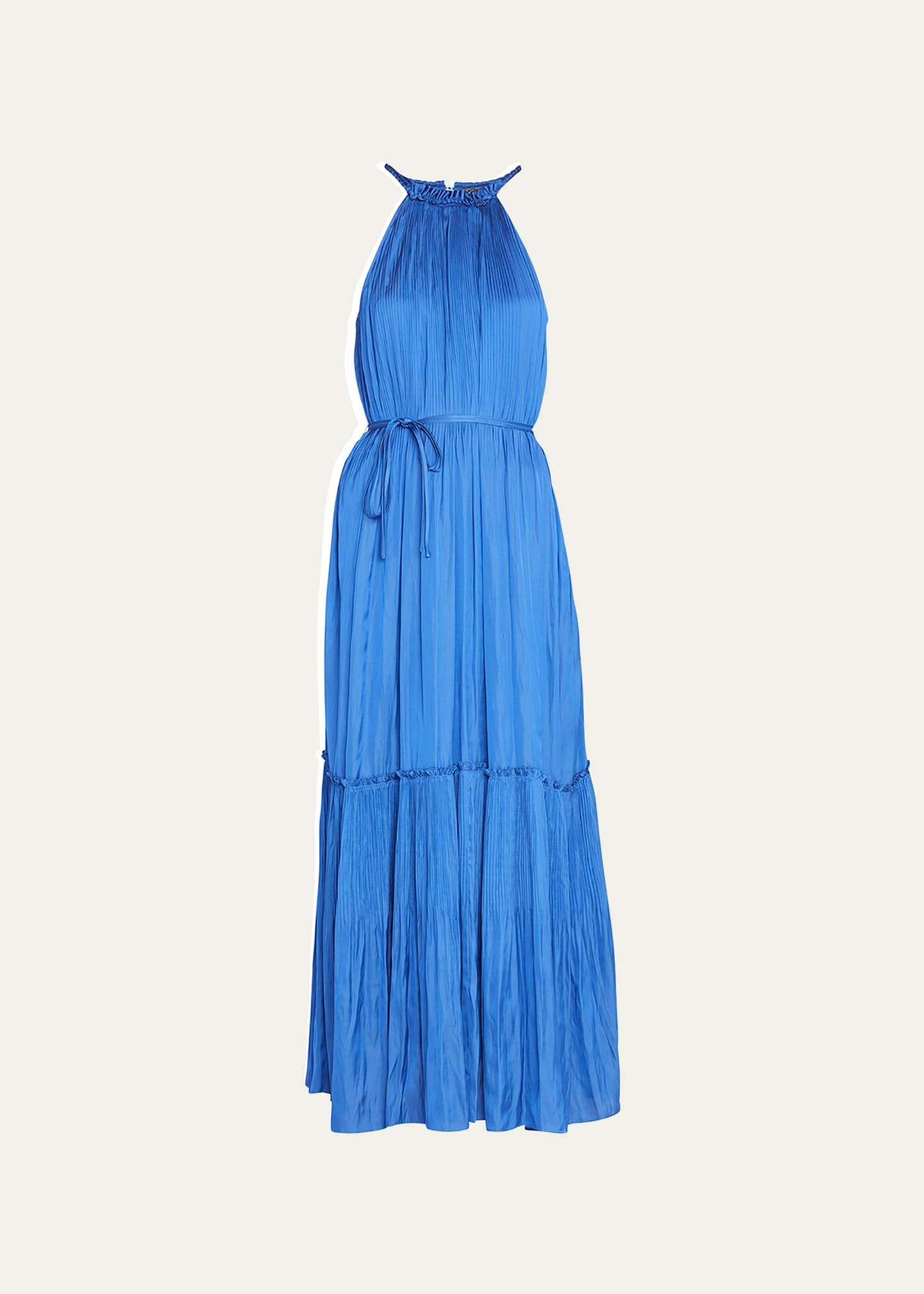 Kobi Halperin Carmen Belted Pleated Halter Maxi Dress - Bergdorf Goodman