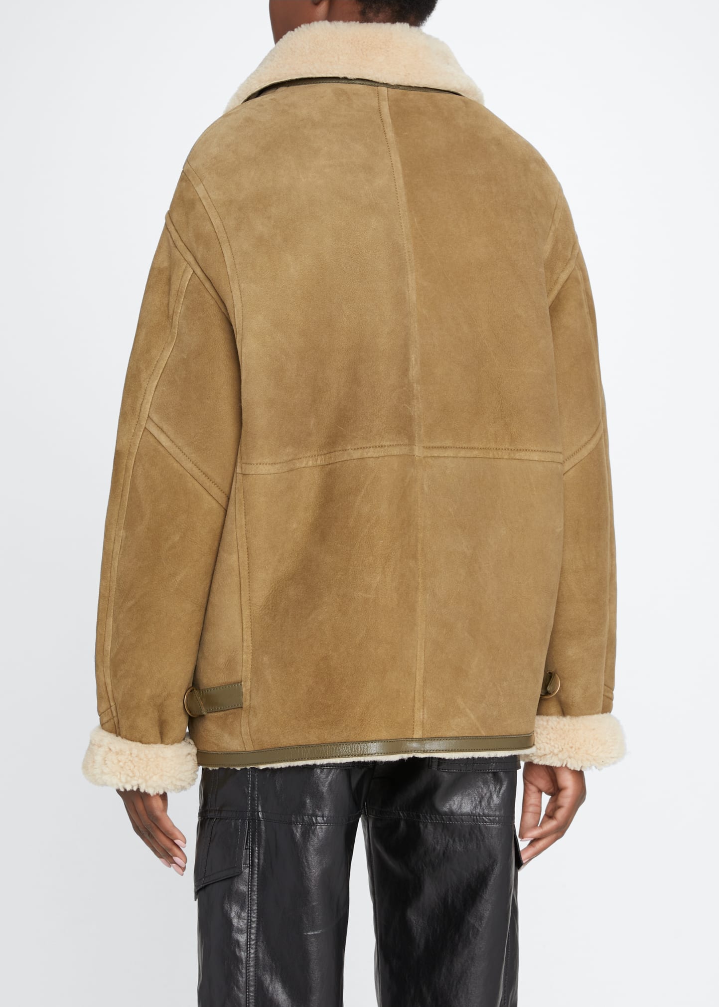 Etoile Isabel Marant Adagio Asymmetric-Zip Lamb Shearling Jacket