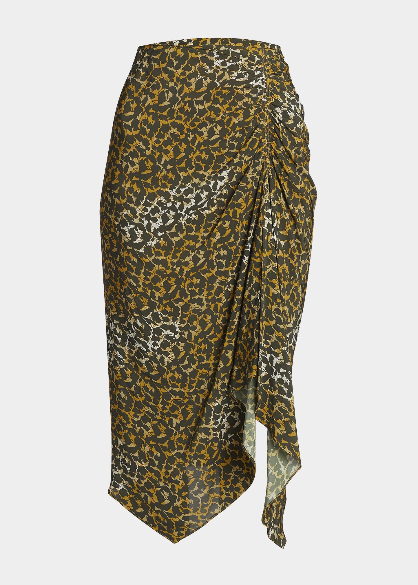 Etoile Isabel Marant Azaria Draped Asymmetric Midi Skirt